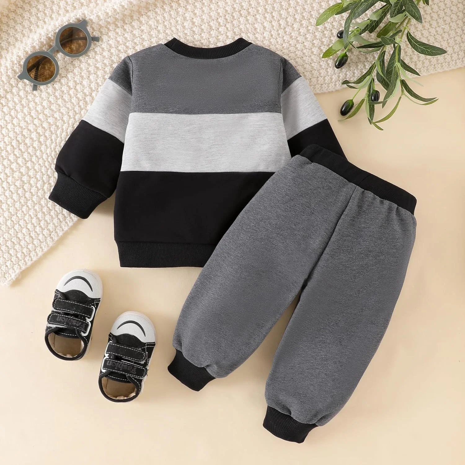 ست لباس پسرانه نوزادی، لباس های آستین بلند پاییزی، لباس های زمستانی، بلوز و شلوار 2 تکه