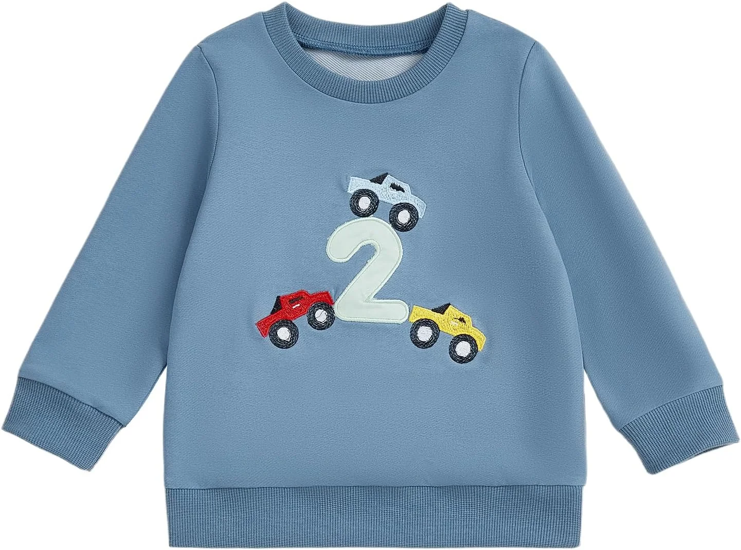 لباس تولد پسرانه، بلوزهای پسرانه، تی شرت آستین بلند یقه گرد با گلدوزی ماشین، تاپ های پولیور، لباس پسرانه و دخترانه