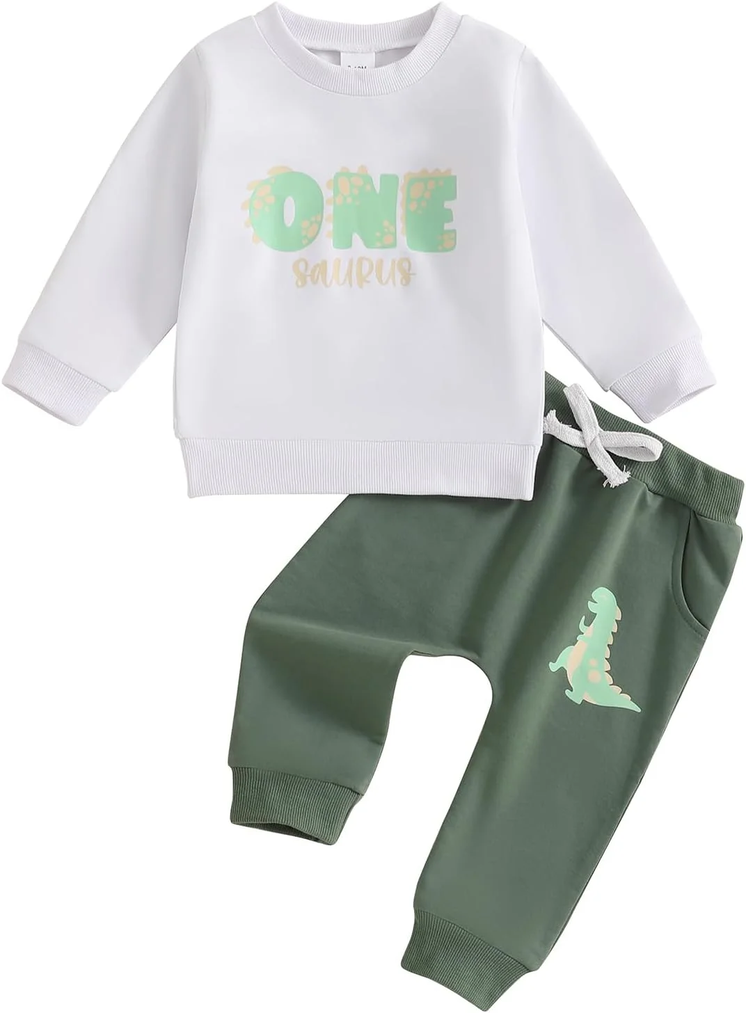 لباس های پاییزی و زمستانی پسرانه Geagodelia، بلوز آستین بلند با طرح حروف تولد و شلوار کمر کشی، ست 2 تکه مناسب پسران کوچک