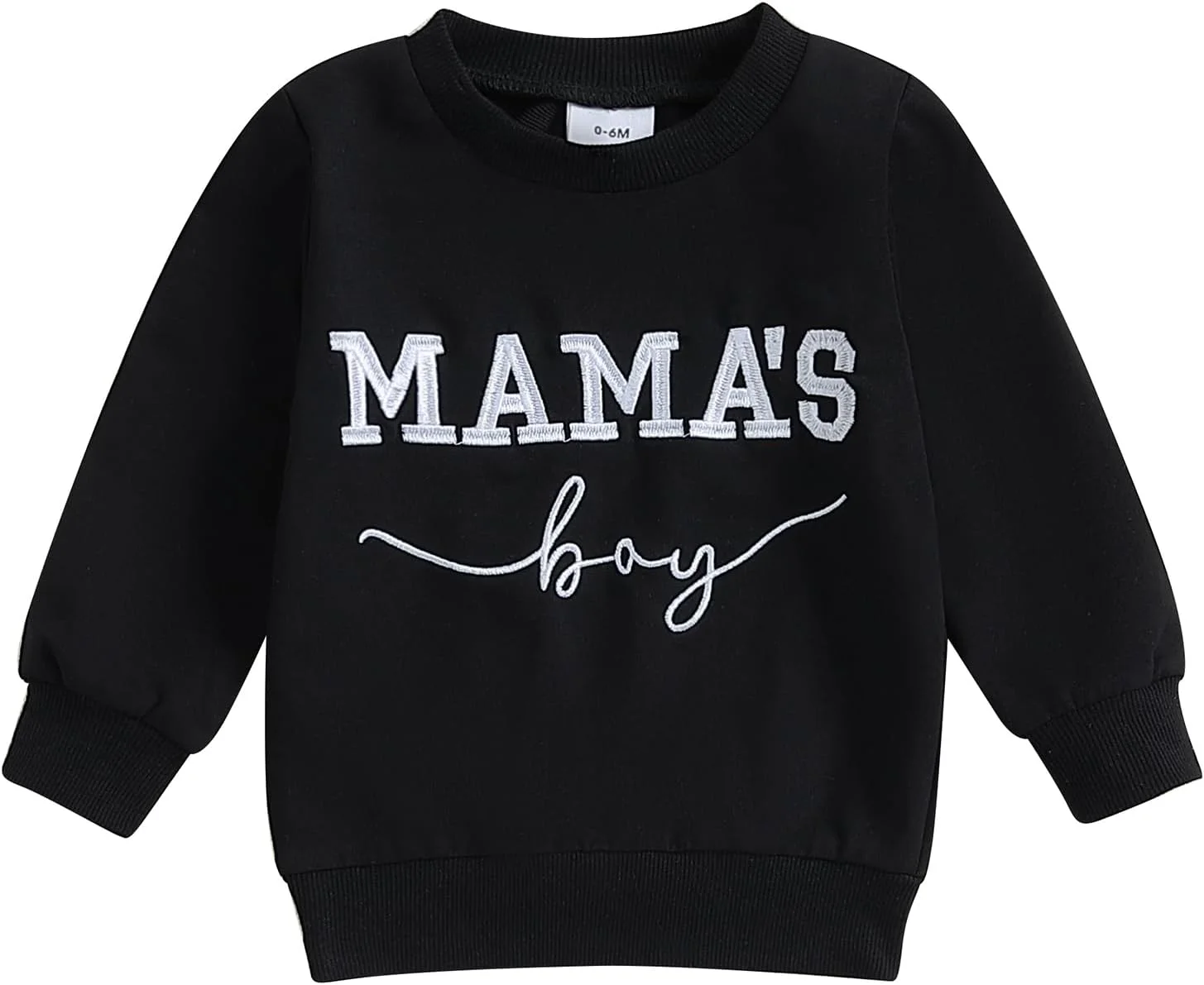 بلوزهای پسرانه گلدوزی شده با حروف، یقه گرد، آستین بلند، لباس های پاییزه غیر رسمی