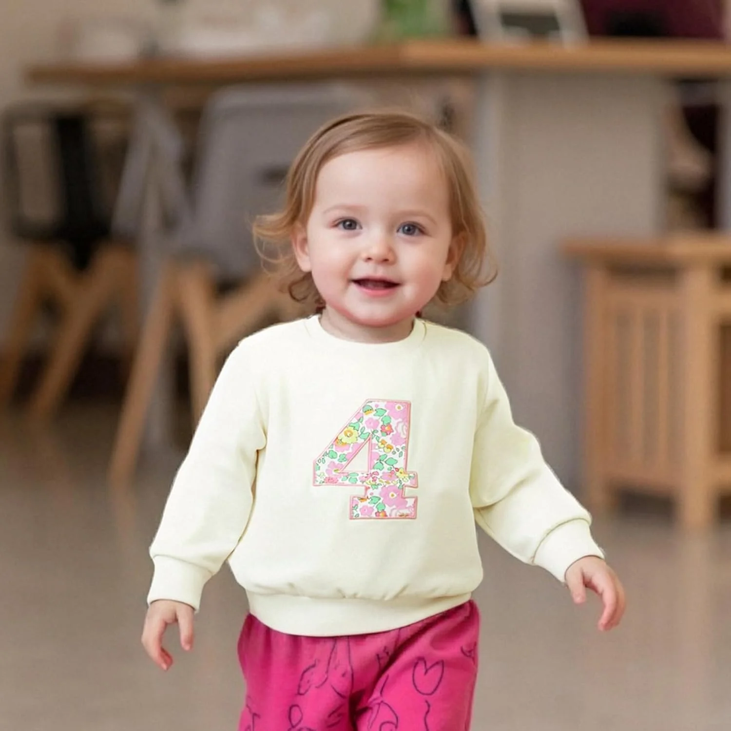 بلوز آستین بلند دخترانه Geagodelia مناسب تولد یک تا شش سال، طرح گلدار و چاپ عدد، مناسب استفاده روزانه و فرم آزاد بلوز آستین بلند دخترانه Geagodelia مناسب تولد یک تا شش سال، طرح گلدار و چاپ عدد، مناسب استفاده روزانه و فرم آزاد