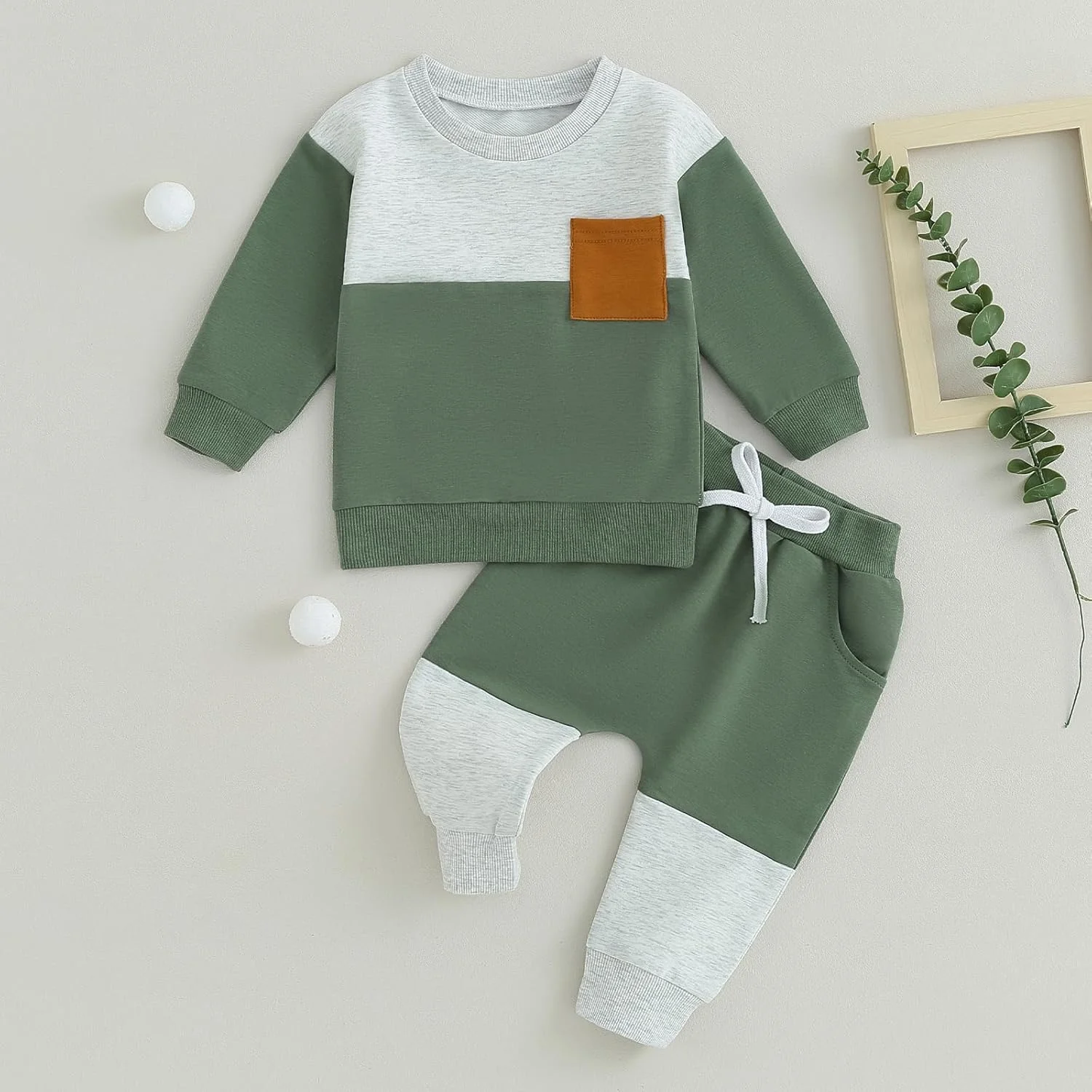 لباس های پاییزی و زمستانی پسرانه Geagodelia، بلوز آستین بلند با رنگ متضاد، تی شرت و شلوار ورزشی کمر کشی، ست لباس 2 تکه برای پسران کوچک لباس های پاییزی و زمستانی پسرانه Geagodelia، بلوز آستین بلند با رنگ متضاد، تی شرت و شلوار ورزشی کمر کشی، ست لباس 2 تکه برای پسران کوچک