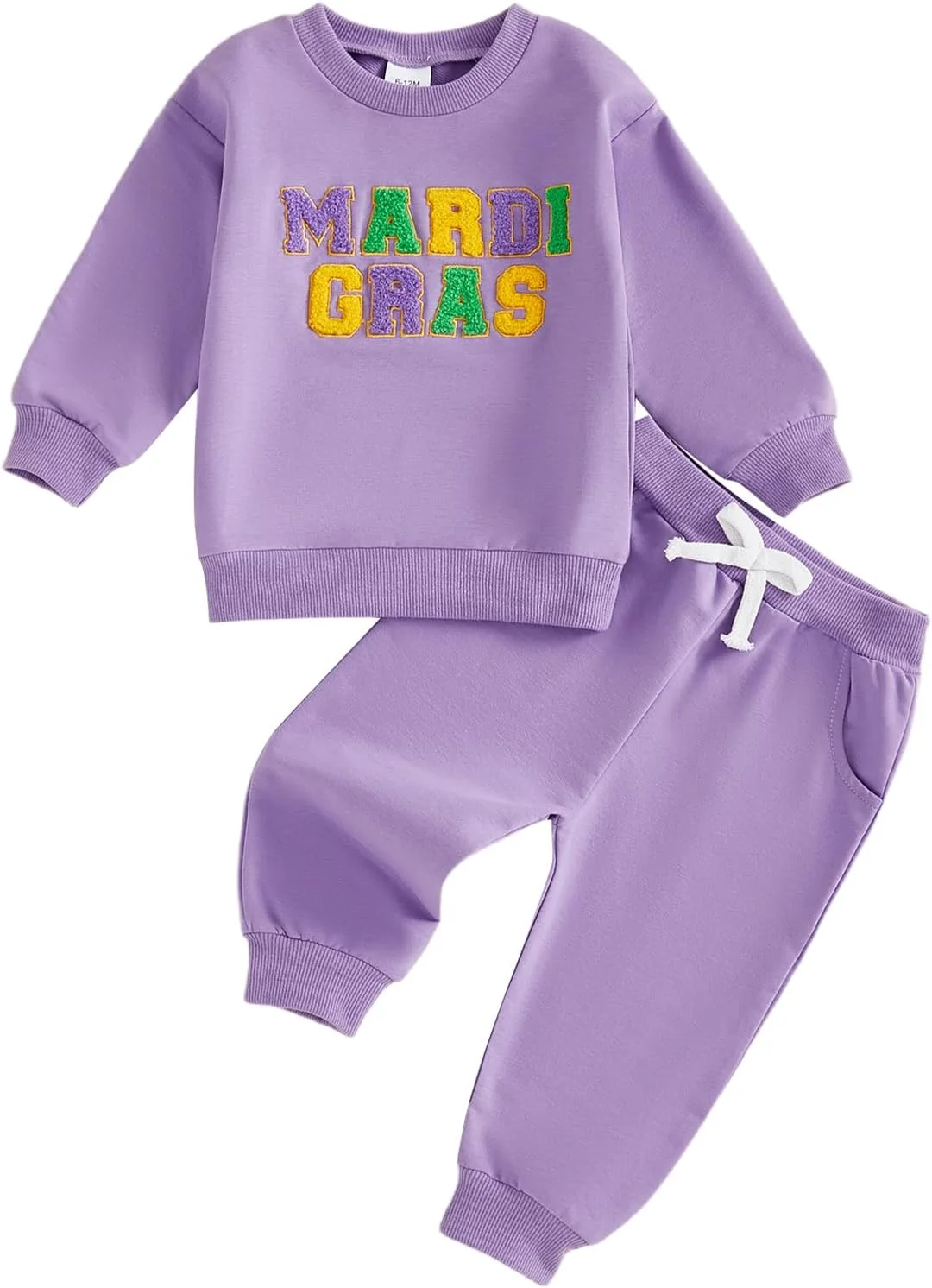 ست لباس دخترانه نوزادی شامل بلوز آستین بلند و شلوار، مناسب فصل پاییز