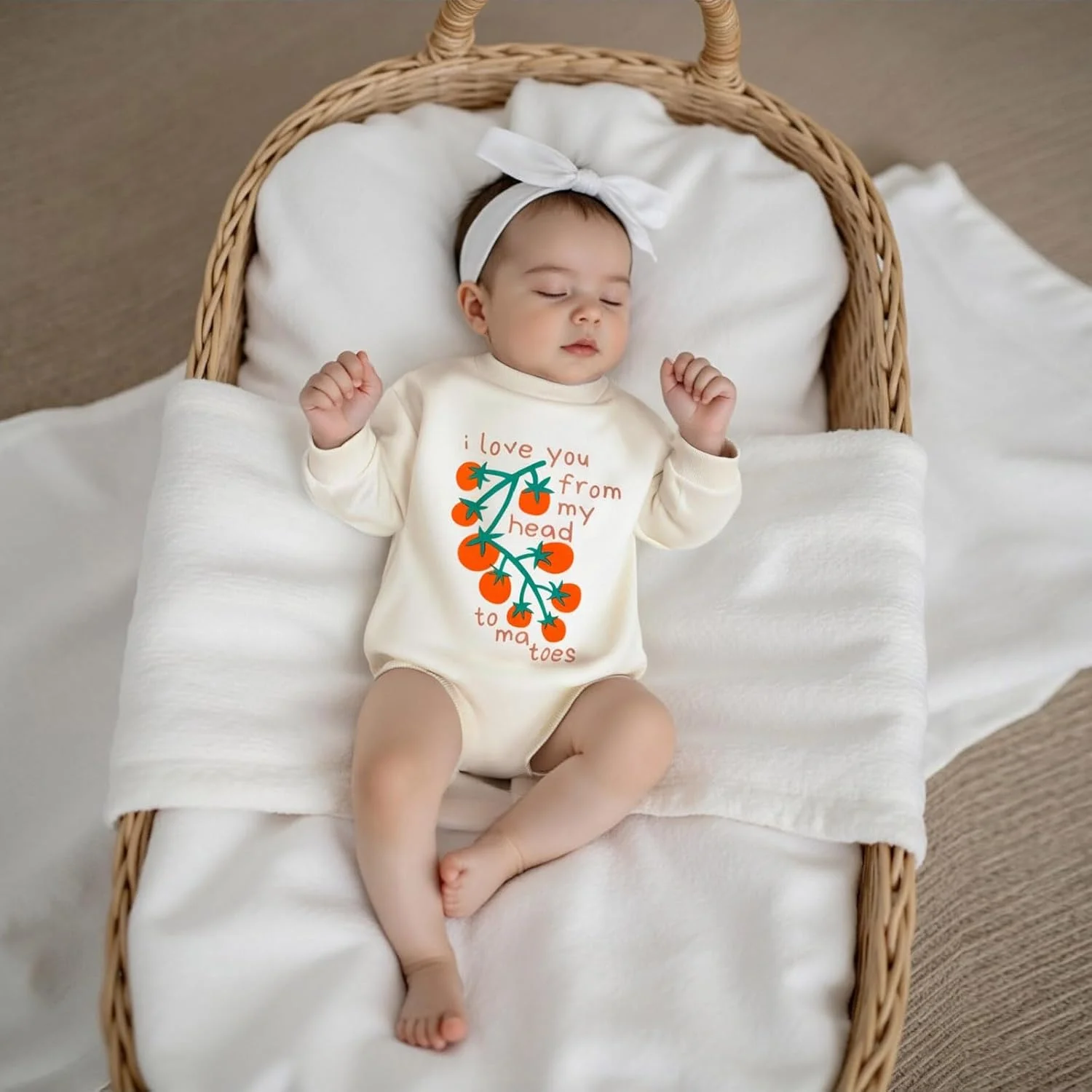 لباس های پاییزی نوزادی دخترانه پسرانه، جامپسوت آستین بلند طرح "دوستت دارم"، لباس طرح گوجه فرنگی لباس های پاییزی نوزادی دخترانه پسرانه، جامپسوت آستین بلند طرح "دوستت دارم"، لباس طرح گوجه فرنگی