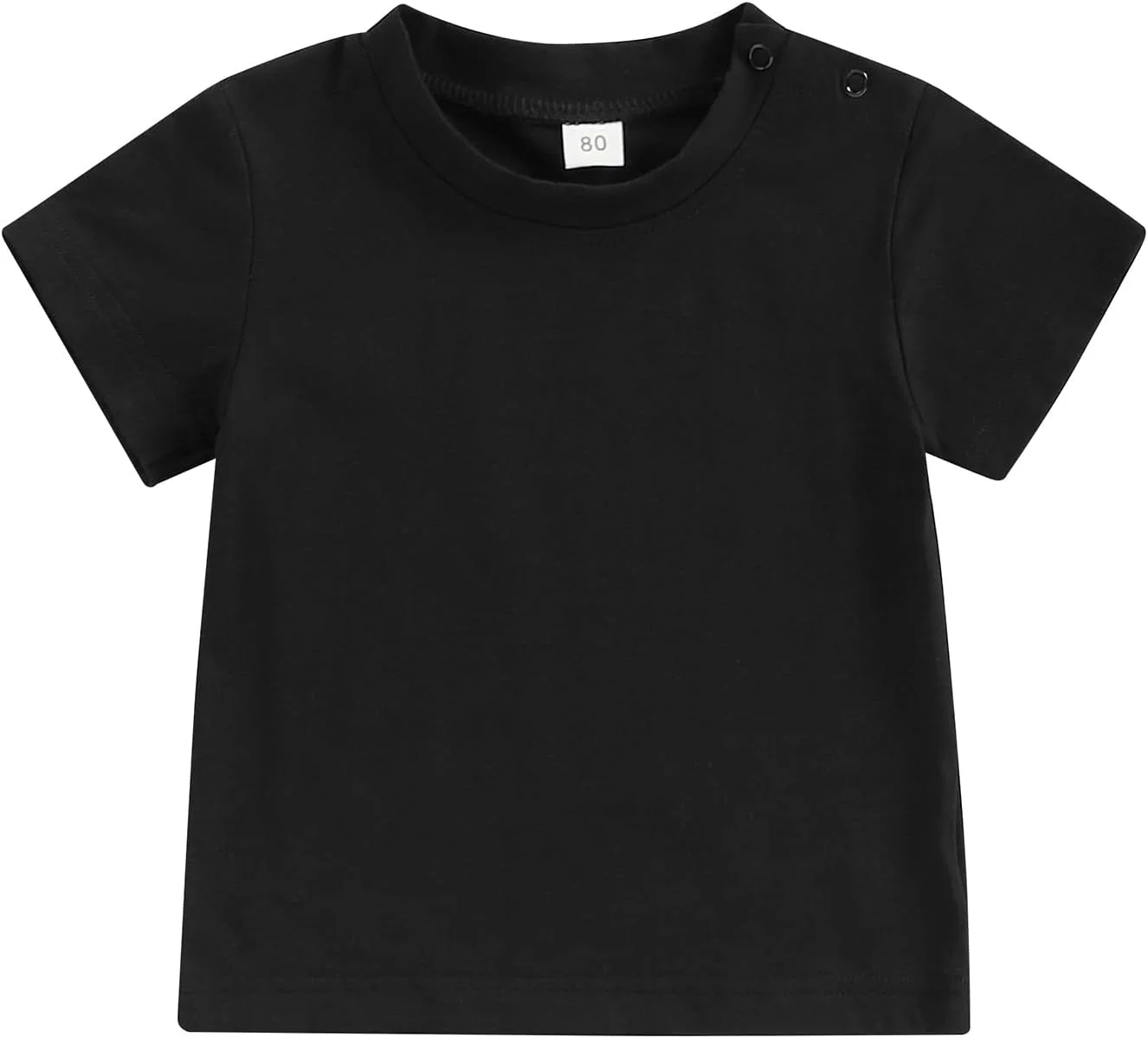 تی شرت آستین کوتاه یقه گرد نوزادی پسرانه دخترانه، بلوز تابستانی، تیشرت های پایه، لباس های غیر رسمی ساده