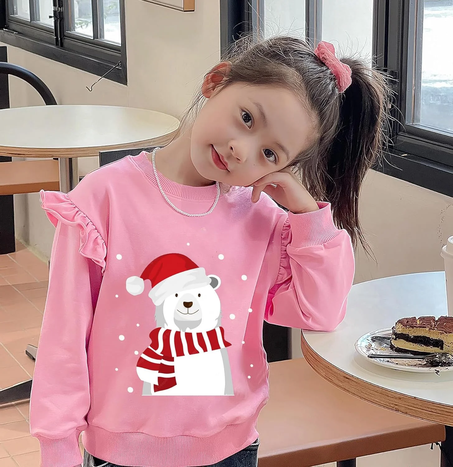 پلیور کریسمس پسرانه دخترانه، بلوز کریسمس بچه گانه، طرح های بابانوئل، خرس، دایناسور، گربه، لباس های آستین بلند پنبه ای، لباس های یقه گرد غیر رسمی زمستانی، مناسب سنین 7-12 سال