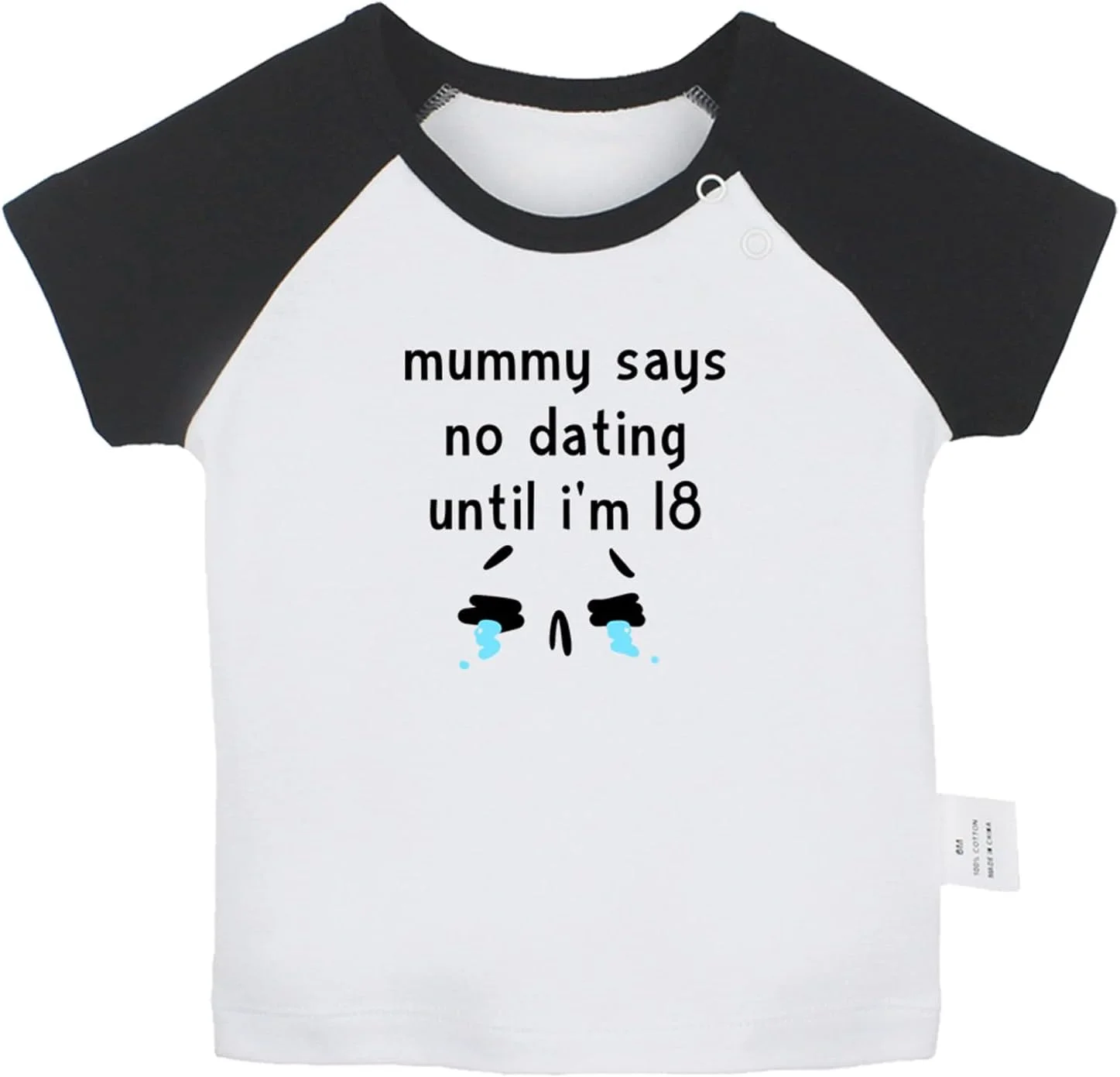 تیشرتهای بامزه iDzn با طرح گرافیکی نوزاد "مامان میگه تا 18 سالگی خبری از قرار نیست"، مناسب نوزادان و کودکان 0 تا 24 ماهه، لباسهای پنبهای تیشرتهای بامزه iDzn با طرح گرافیکی نوزاد "مامان میگه تا 18 سالگی خبری از قرار نیست"، مناسب نوزادان و کودکان 0 تا 24 ماهه، لباسهای پنبهای