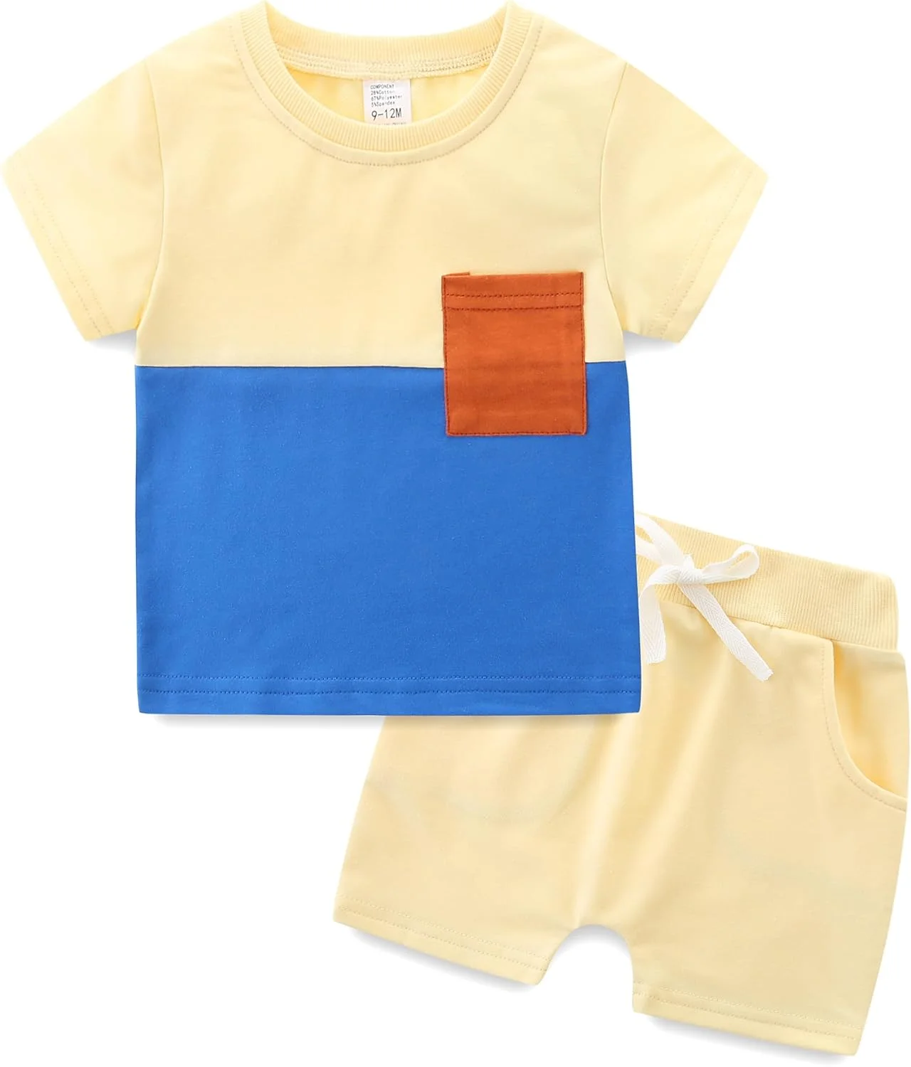 ست لباس پسرانه Babymine شامل بلوز آستین بلند و کوتاه و شلوار