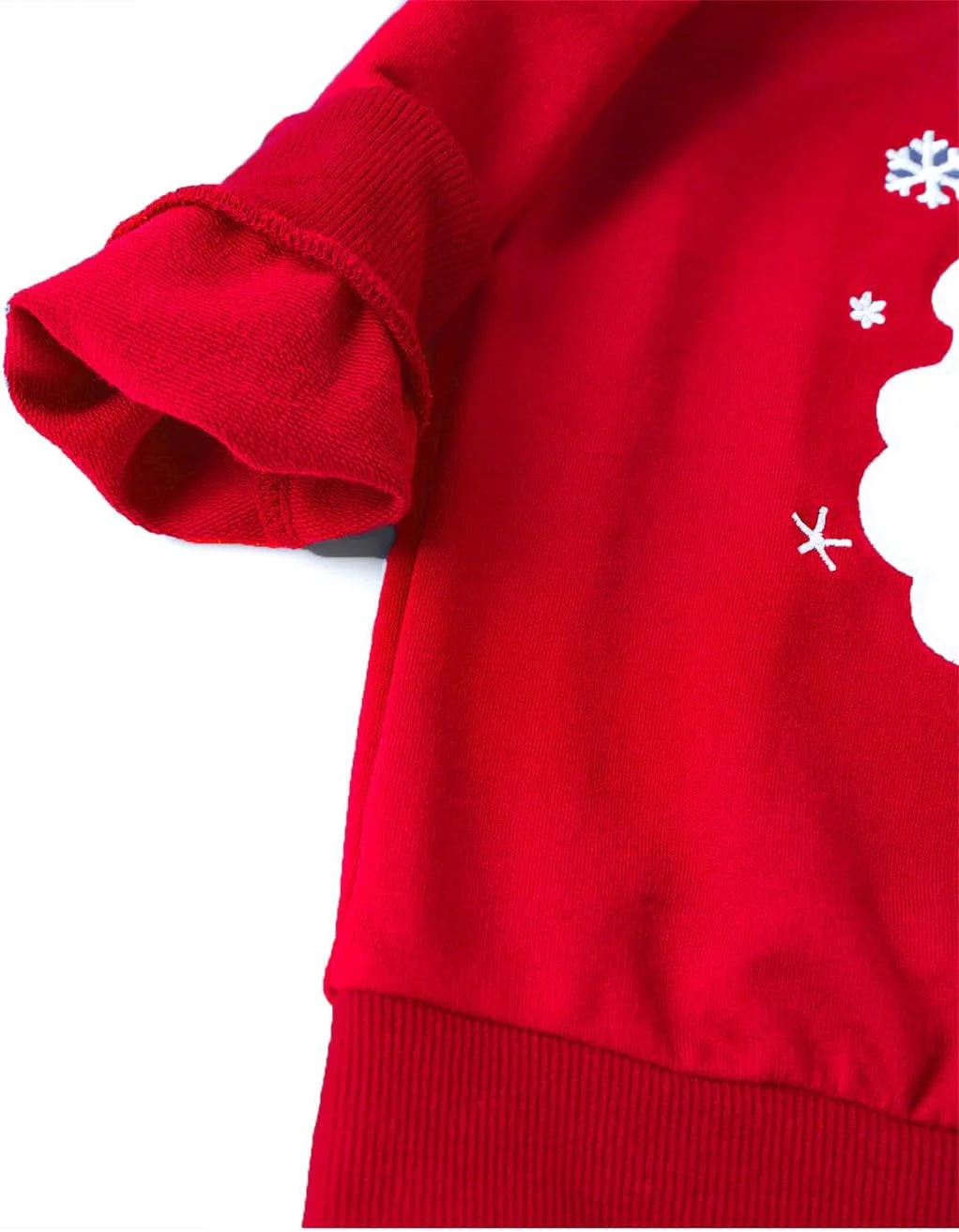 سویشرت کریسمس پسرانه دخترانه، تاپ پنبه ای آستین بلند یقه گرد با گلدوزی بابانوئل مناسب پاییز، سایز 2 تا 7 سال
