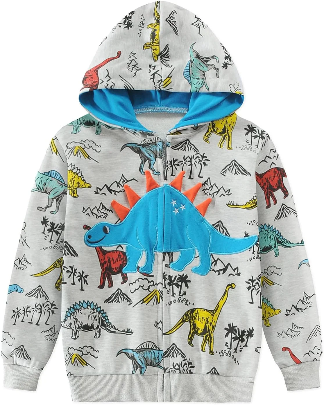 هودی پسرانه طرح دایناسور، ژاکت پسرانه، سویشرت بچه گانه آستین بلند کلاه دار، مناسب 2 تا 7 سال هودی پسرانه طرح دایناسور، ژاکت پسرانه، سویشرت بچه گانه آستین بلند کلاه دار، مناسب 2 تا 7 سال