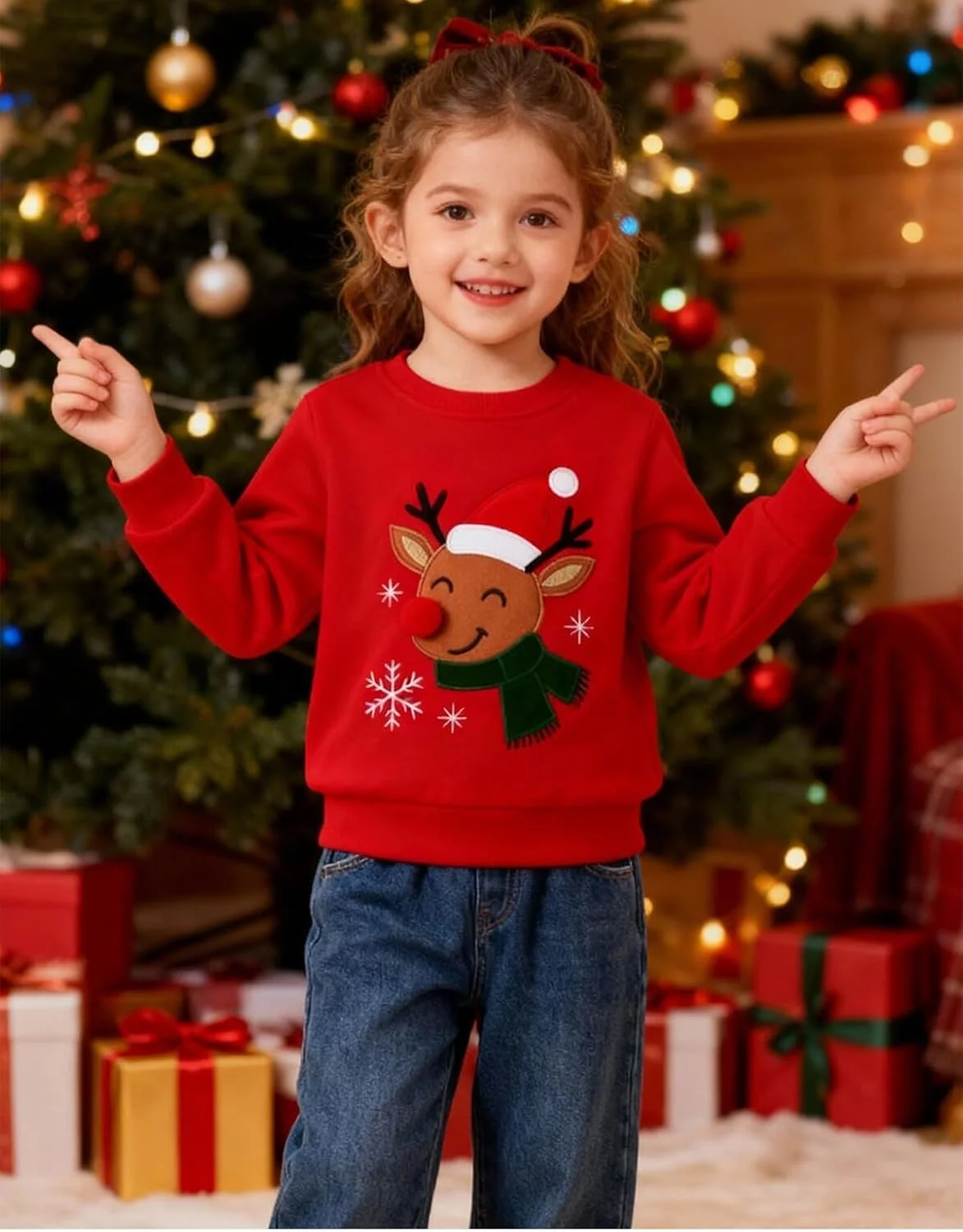 سویشرت پسرانه با طرح گوزن، مناسب کودکان و نوجوانان، یقه گرد آستین بلند، بلوز نخی برای پاییز، سایز 2 تا 7 سال سویشرت پسرانه با طرح گوزن، مناسب کودکان و نوجوانان، یقه گرد آستین بلند، بلوز نخی برای پاییز، سایز 2 تا 7 سال