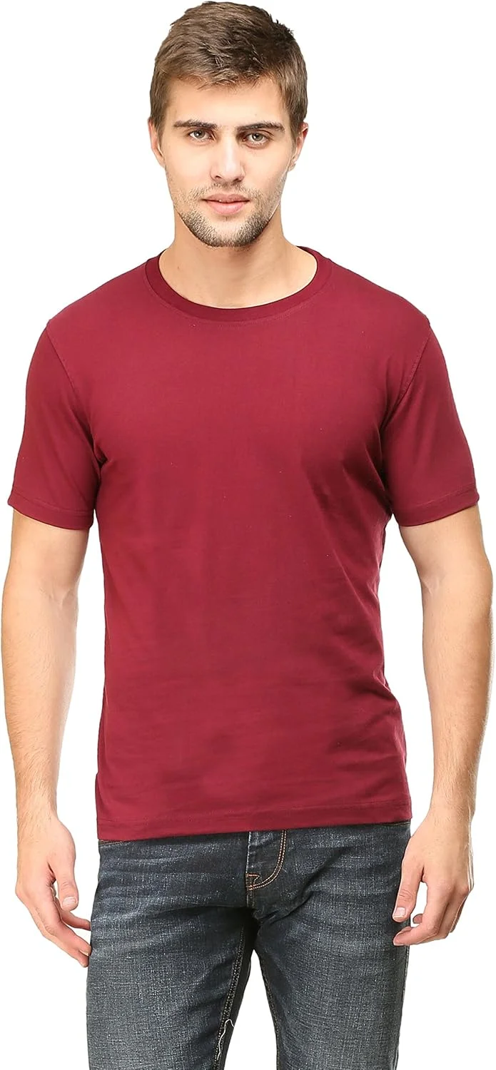 تی شرت آستین کوتاه یقه گرد مردانه ساده RSO