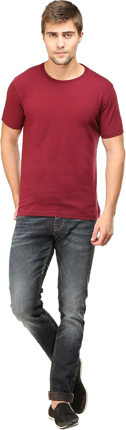 تی شرت آستین کوتاه یقه گرد مردانه ساده RSO