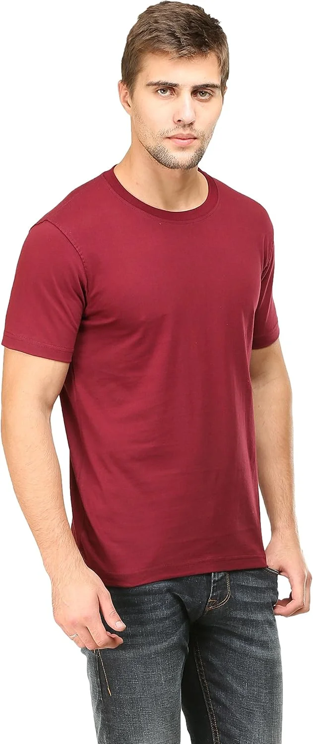 تی شرت آستین کوتاه یقه گرد مردانه ساده RSO