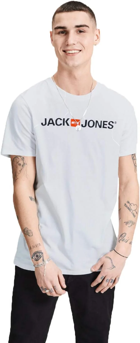 تی شرت مردانه جک اند جونز مدل Jjecorp Logo Tee SS Crew Neck Noos Slim Fit (تک عددی)