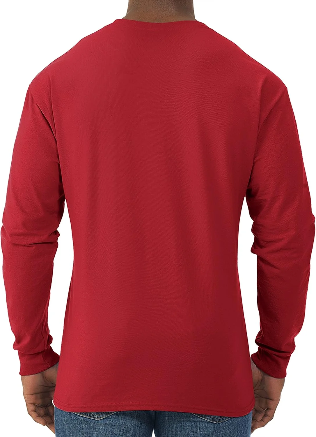 تی شرت آستین بلند مردانه Jerzees Dri-power، ترکیبی از پنبه Dri-power، دارای قابلیت جذب رطوبت، محافظت در برابر بو، UPF 30+، سایزهای S-3x (بسته 1 عددی)