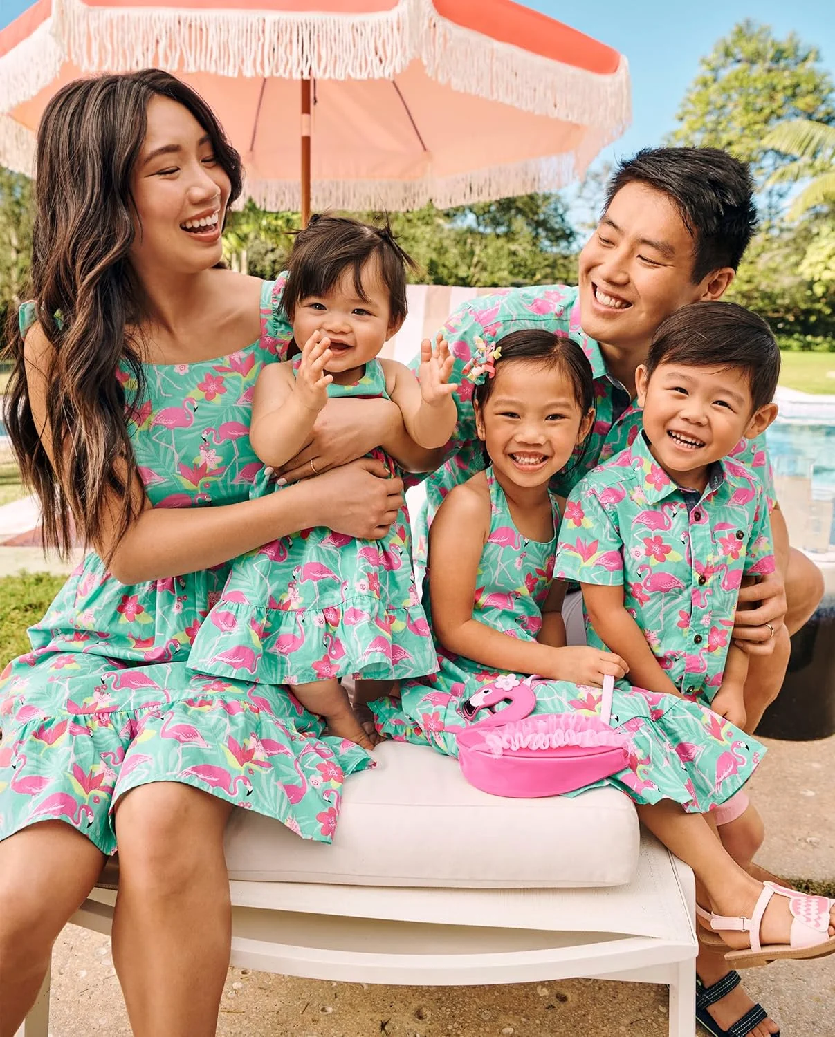 پیراهن آستین کوتاه دکمه دار ست خانواده Gymboree (بسته 1 عددی)