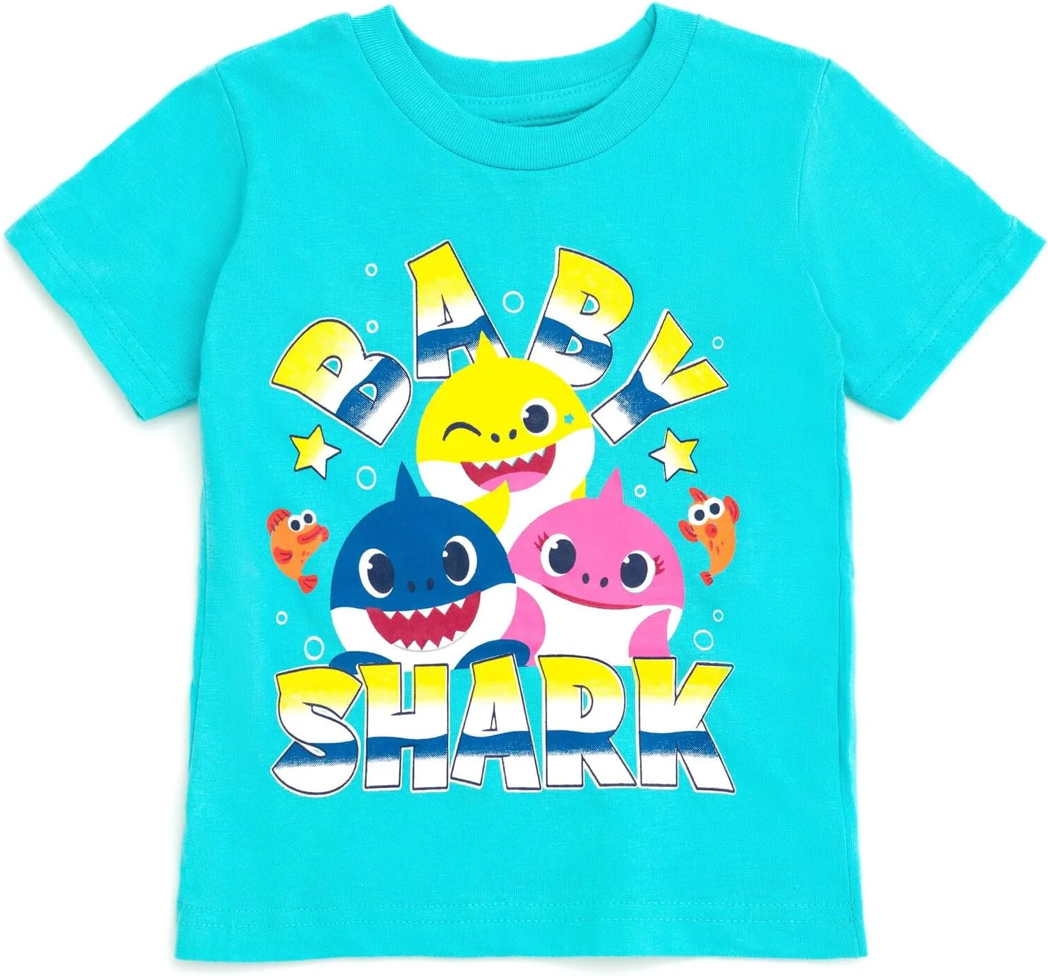 تی شرت گرافیکی 3 عددی پینک فونگ بیبی شارک، آبی / خاکستری، 18 ماه