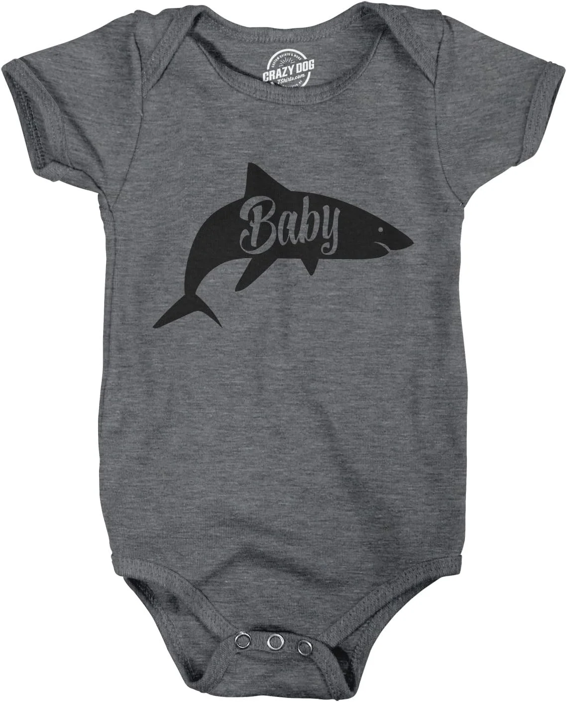 تی‌شرت گرافیکی نوزادی طرح کوسه بچه بامزه و زیبا مناسب سیسمونی