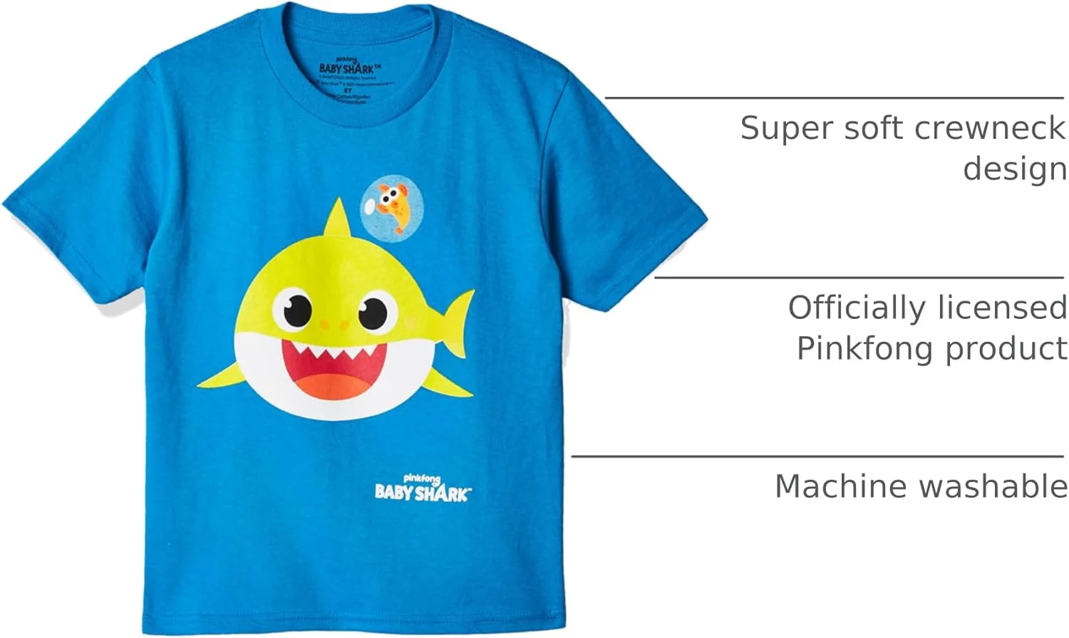 تی شرت آستین کوتاه پسرانه پینک فونگ بیبی شارک