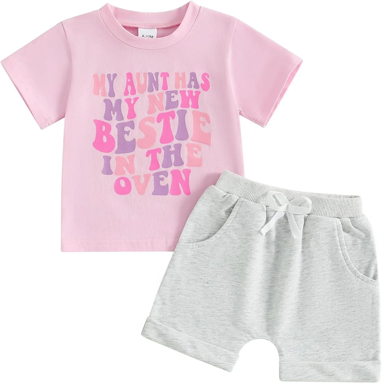 لباس تابستانی دخترانه Hekkomird، تیشرت آستین کوتاه با طرح حروف زیبا، شورت الاستیک، ست لباس تابستانی کودک نوپا لباس تابستانی دخترانه Hekkomird، تیشرت آستین کوتاه با طرح حروف زیبا، شورت الاستیک، ست لباس تابستانی کودک نوپا