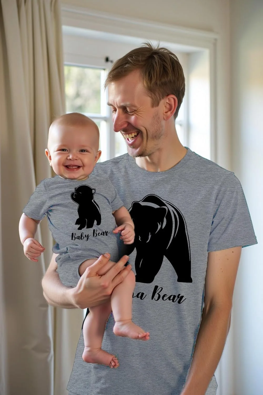 ست تیشرت پدر و پسر خرس پدر و بچه، هدیه روز پدر برای پدران جدید، ست تیشرت پدر و نوزاد ست تیشرت پدر و پسر خرس پدر و بچه، هدیه روز پدر برای پدران جدید، ست تیشرت پدر و نوزاد