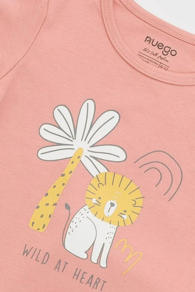 ست لباس پسرانه نوزادی طرح حیوانات Nuego، تیشرت آستین بلند و شلوار راحتی، مناسب برای نوزادان 0-24 ماه (صورتی، قهوه ای) ست لباس پسرانه نوزادی طرح حیوانات Nuego، تیشرت آستین بلند و شلوار راحتی، مناسب برای نوزادان 0-24 ماه (صورتی، قهوه ای)