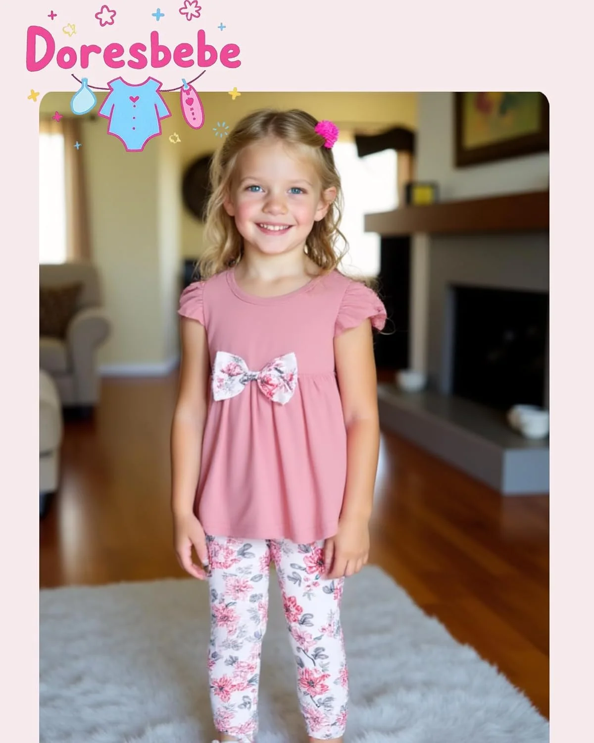 لباس نوزادی دخترانه، ست لباس های زیبای تابستانی و بهاری شامل رامپر، کلاه و هدبند