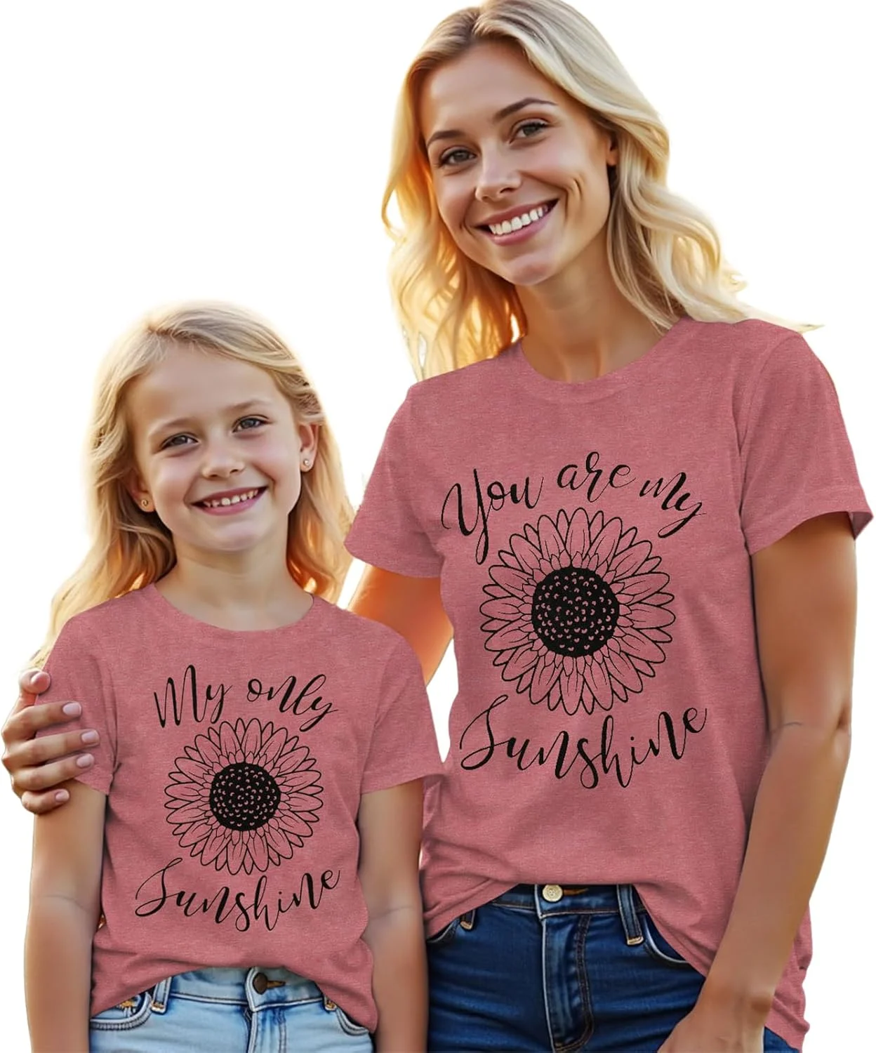 تی‌شرت‌های ست مادر و کودک با طرح آفتابگردان، مناسب تابستان