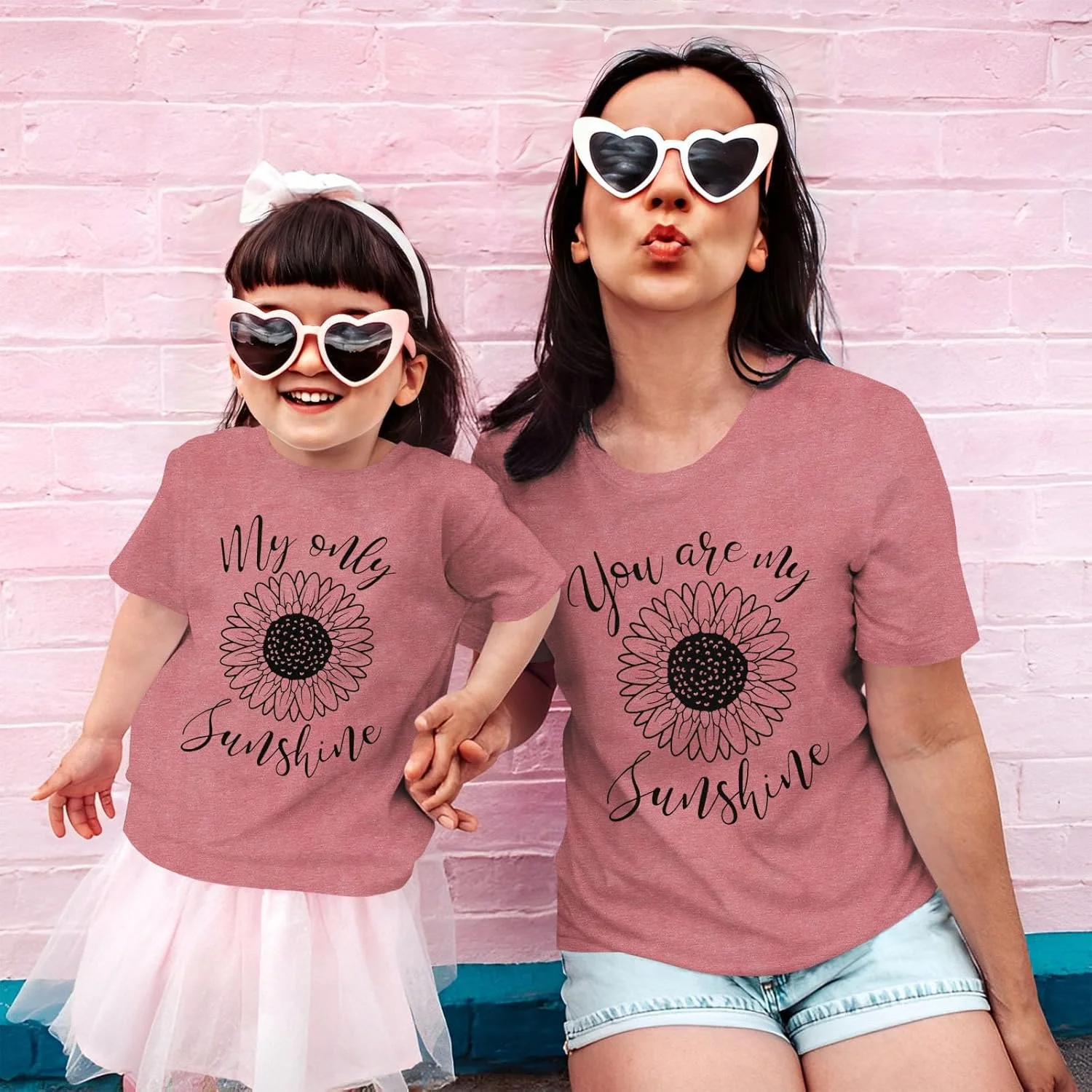 تی‌شرت‌های ست مادر و کودک با طرح آفتابگردان، مناسب تابستان