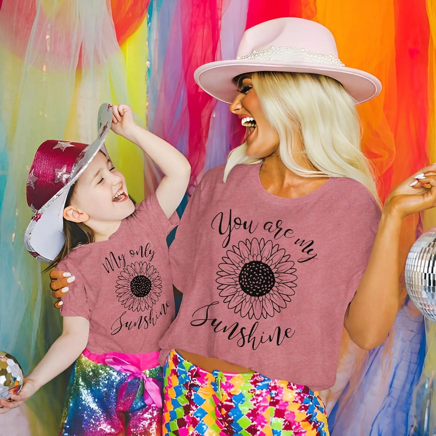 تی‌شرت‌های ست مادر و کودک با طرح آفتابگردان، مناسب تابستان