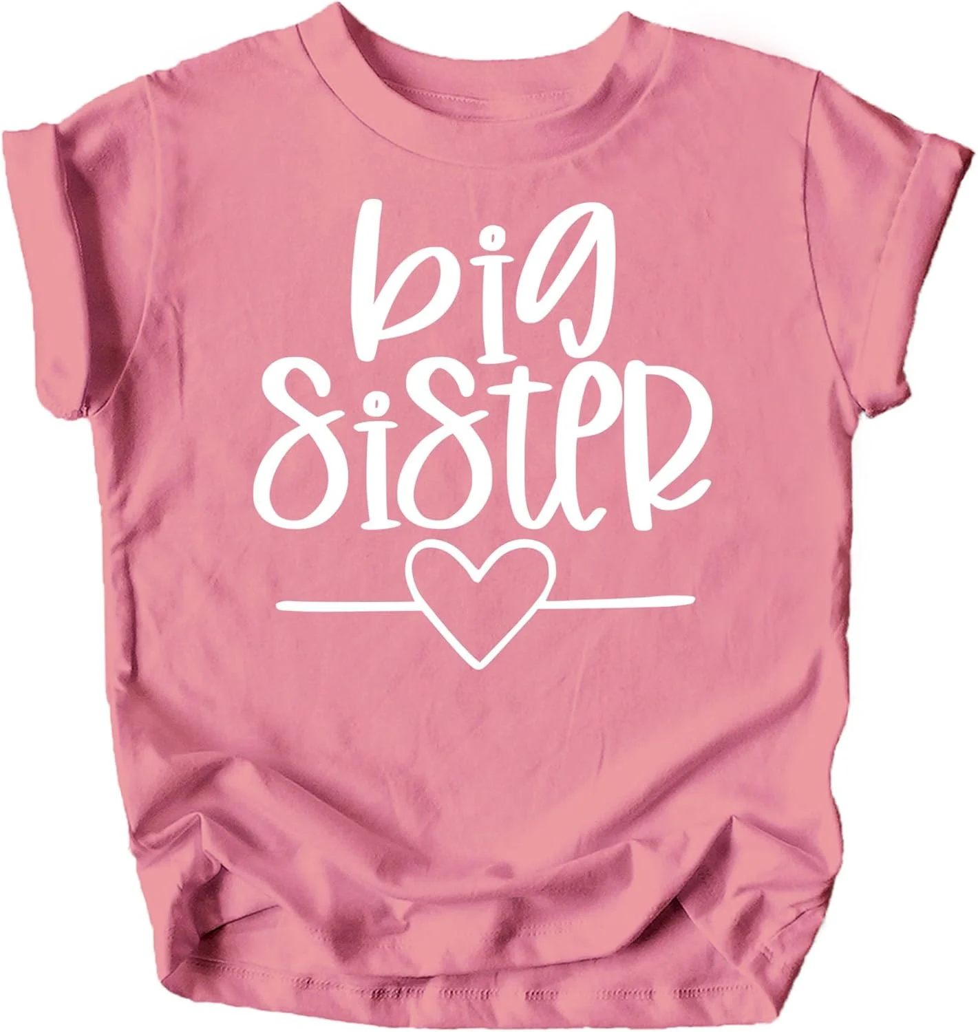 تی شرت آستین کوتاه دخترانه Olive Loves Apple با طرح قلب و یقه گرد برای دختران نوپا