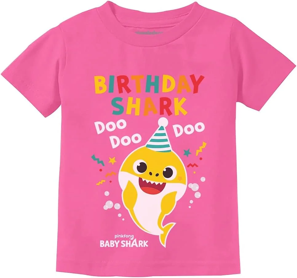 تی شرت تولد 3 سالگی طرح کوسه کودک، مناسب پسر و دختر بچه