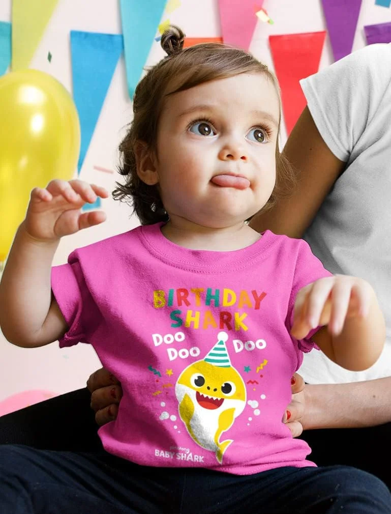 تی شرت تولد 3 سالگی طرح کوسه کودک، مناسب پسر و دختر بچه تی شرت تولد 3 سالگی طرح کوسه کودک، مناسب پسر و دختر بچه