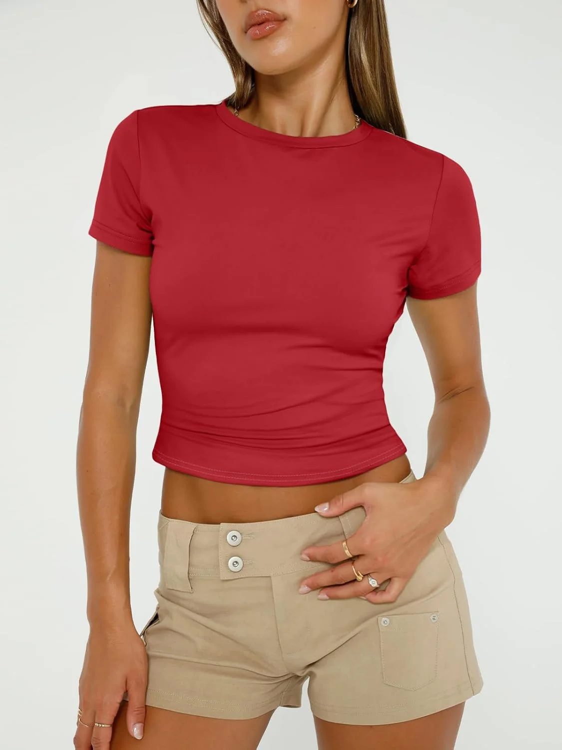 ست ۳ تکه تیشرت آستین کوتاه زنانه، تاپ های شیک و جذب، مناسب استایل وای تو کی ۲۰۲۴ ست ۳ تکه تیشرت آستین کوتاه زنانه، تاپ های شیک و جذب، مناسب استایل وای تو کی ۲۰۲۴