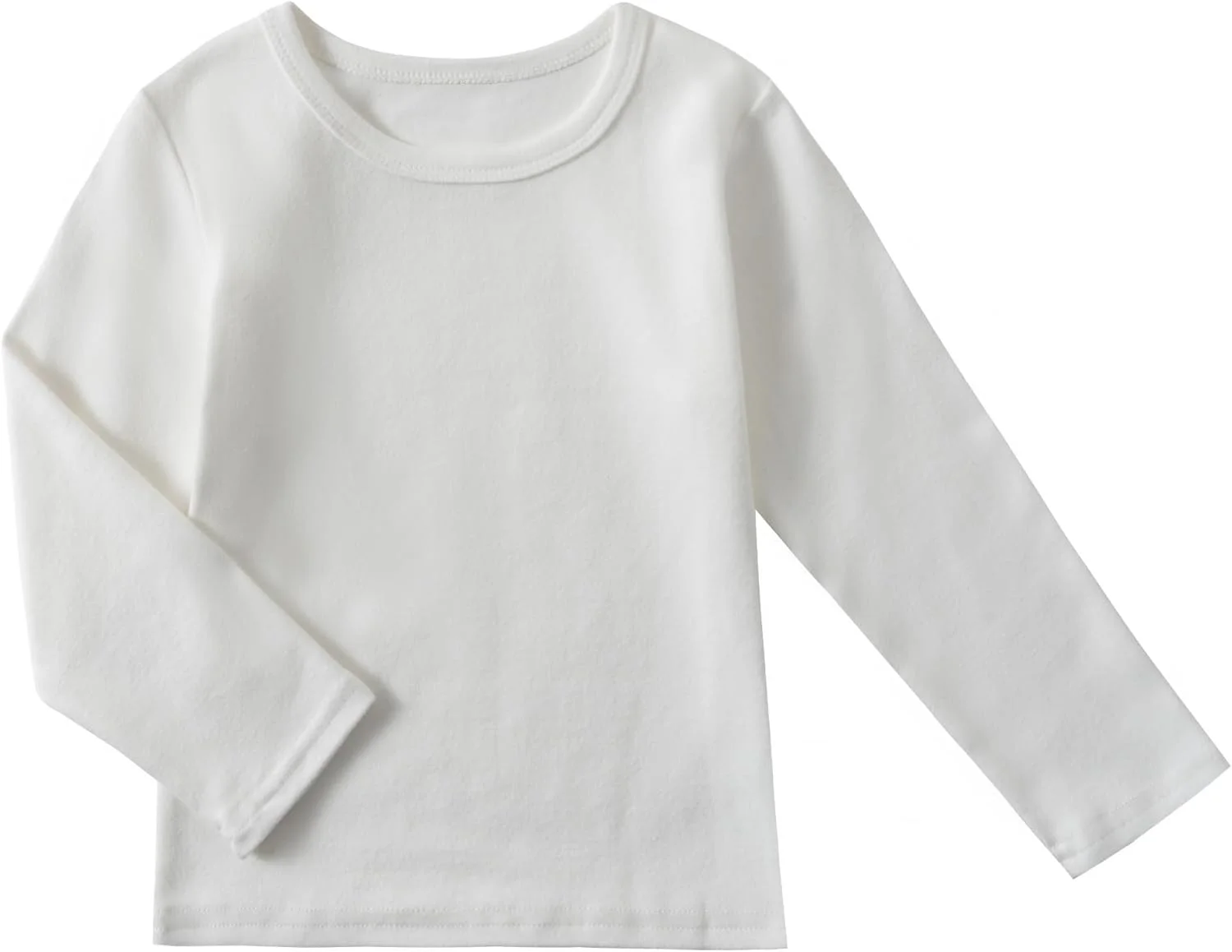 تی شرت آستین بلند پسرانه دخترانه، تیشرت های نخی نرم و پایه ای برای کودکان 12 ماهه تا 14 ساله