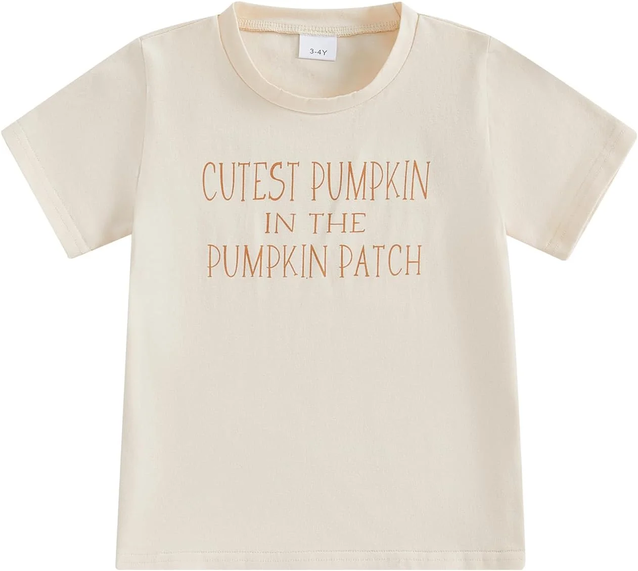 تی‌شرت پاییزی آستین کوتاه بچه گانه طرح کدو تنبل مناسب هالووین و روز شکرگزاری