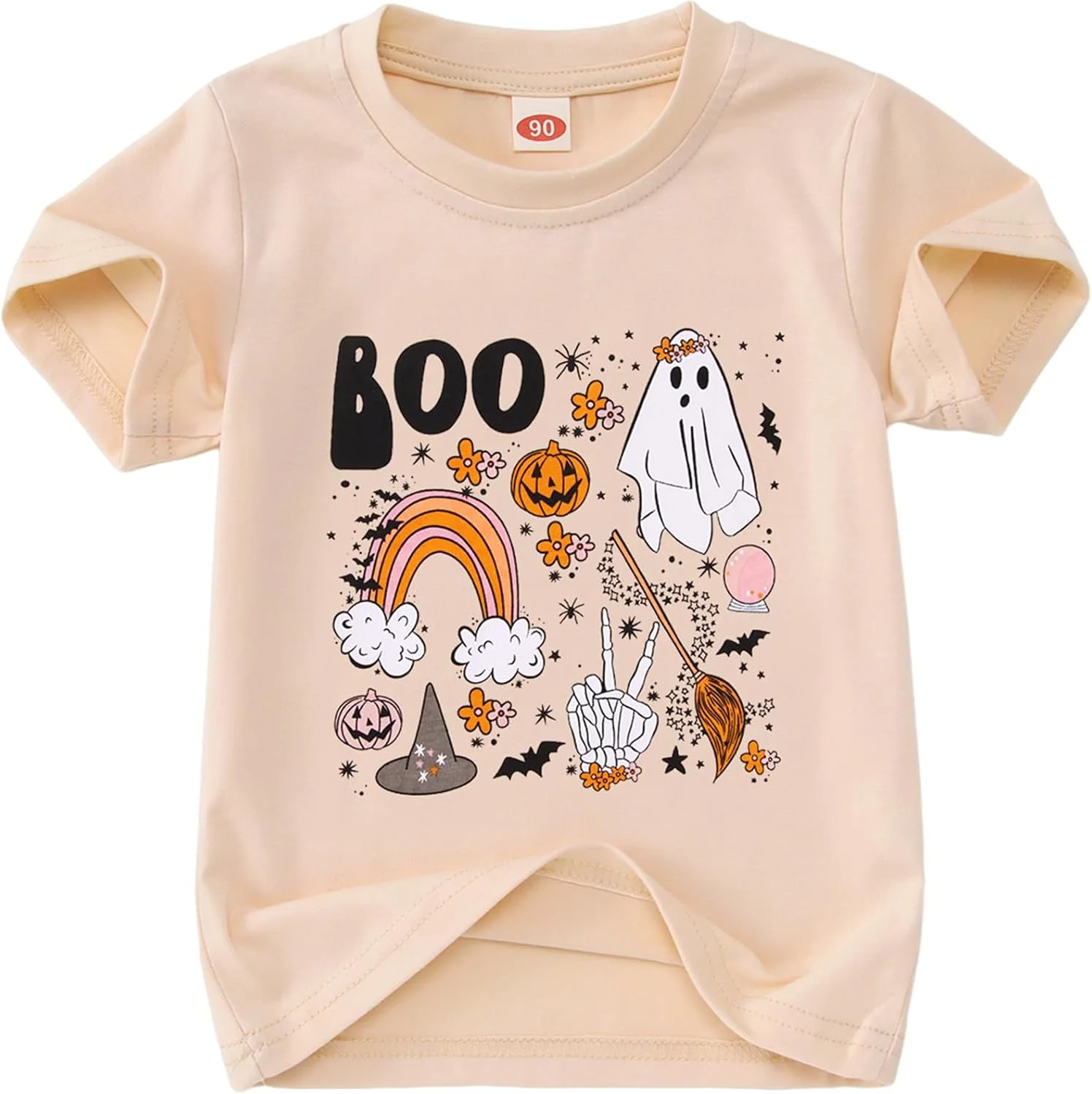 بوتیکوم تیشرت گرافیکی بچه گانه با طرح شبح و کدو تنبل آستین کوتاه