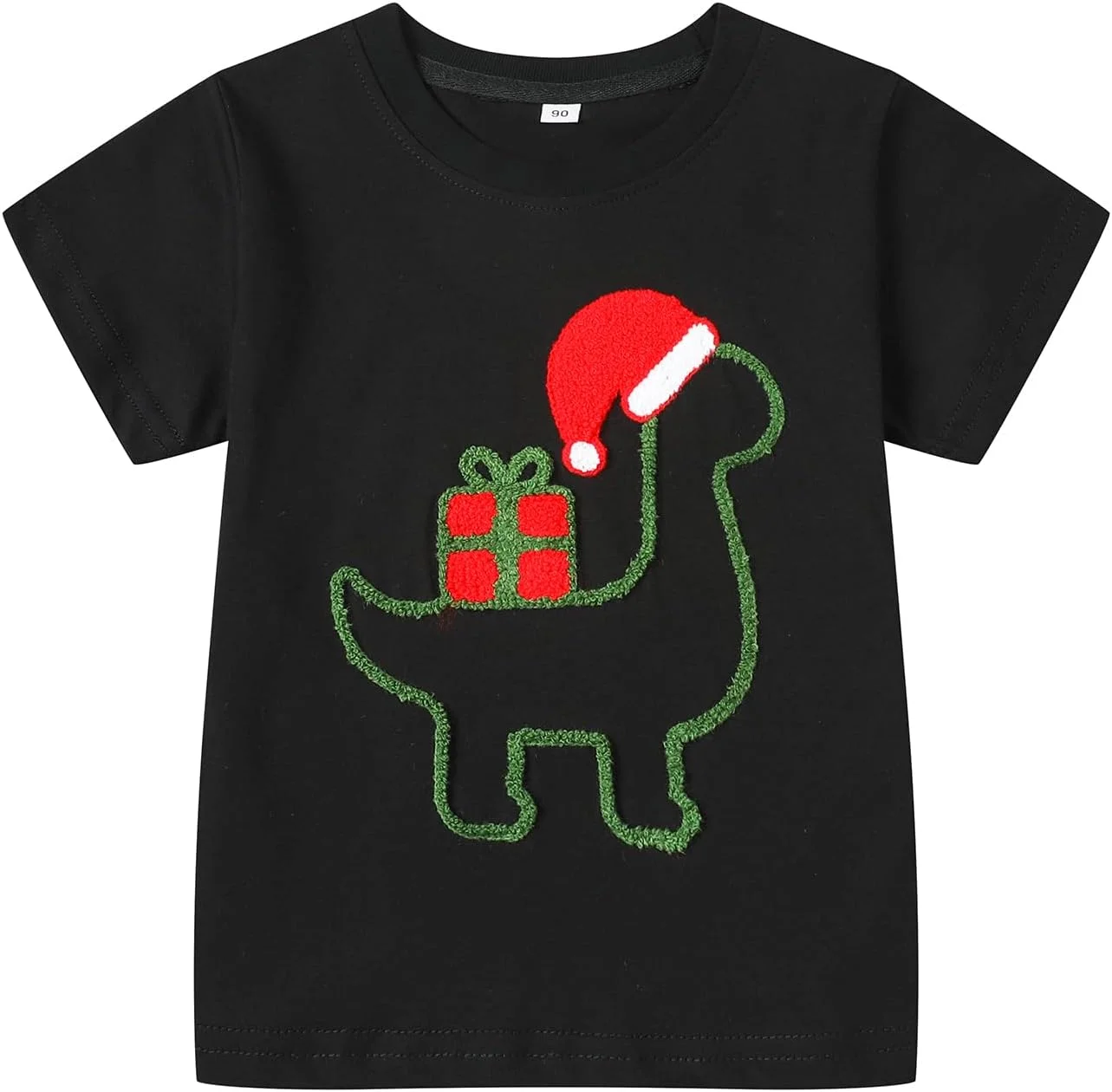تی شرت آستین کوتاه گلدوزی شده کریسمس برای کودکان