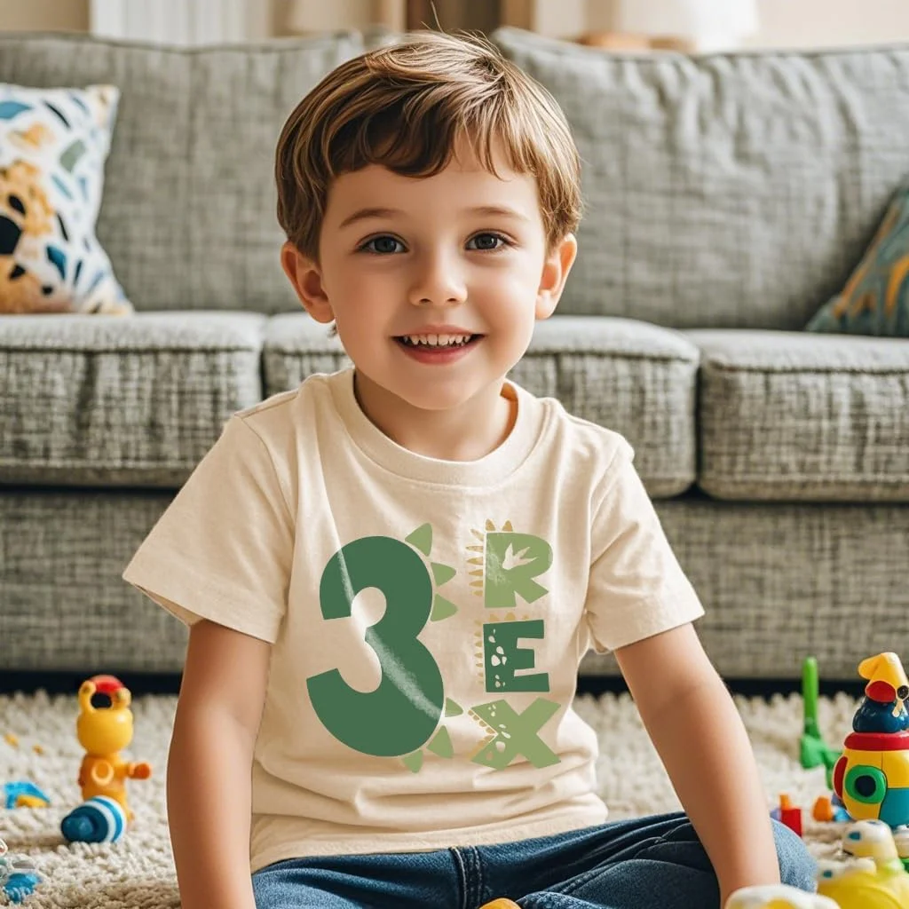 تی شرت آستین کوتاه طرح تولد سه سالگی برای پسران و دختران تی شرت آستین کوتاه طرح تولد سه سالگی برای پسران و دختران