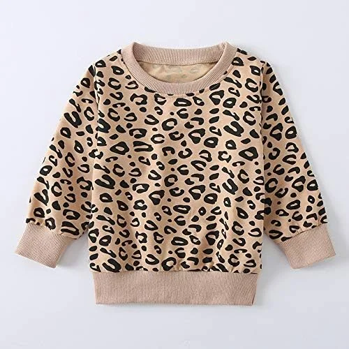 ست لباس دخترانه بچه گانه Avidqueen با طرح پلنگی، شامل تیشرت آستین بلند و شلوار، 2 تکه ست لباس دخترانه بچه گانه Avidqueen با طرح پلنگی، شامل تیشرت آستین بلند و شلوار، 2 تکه