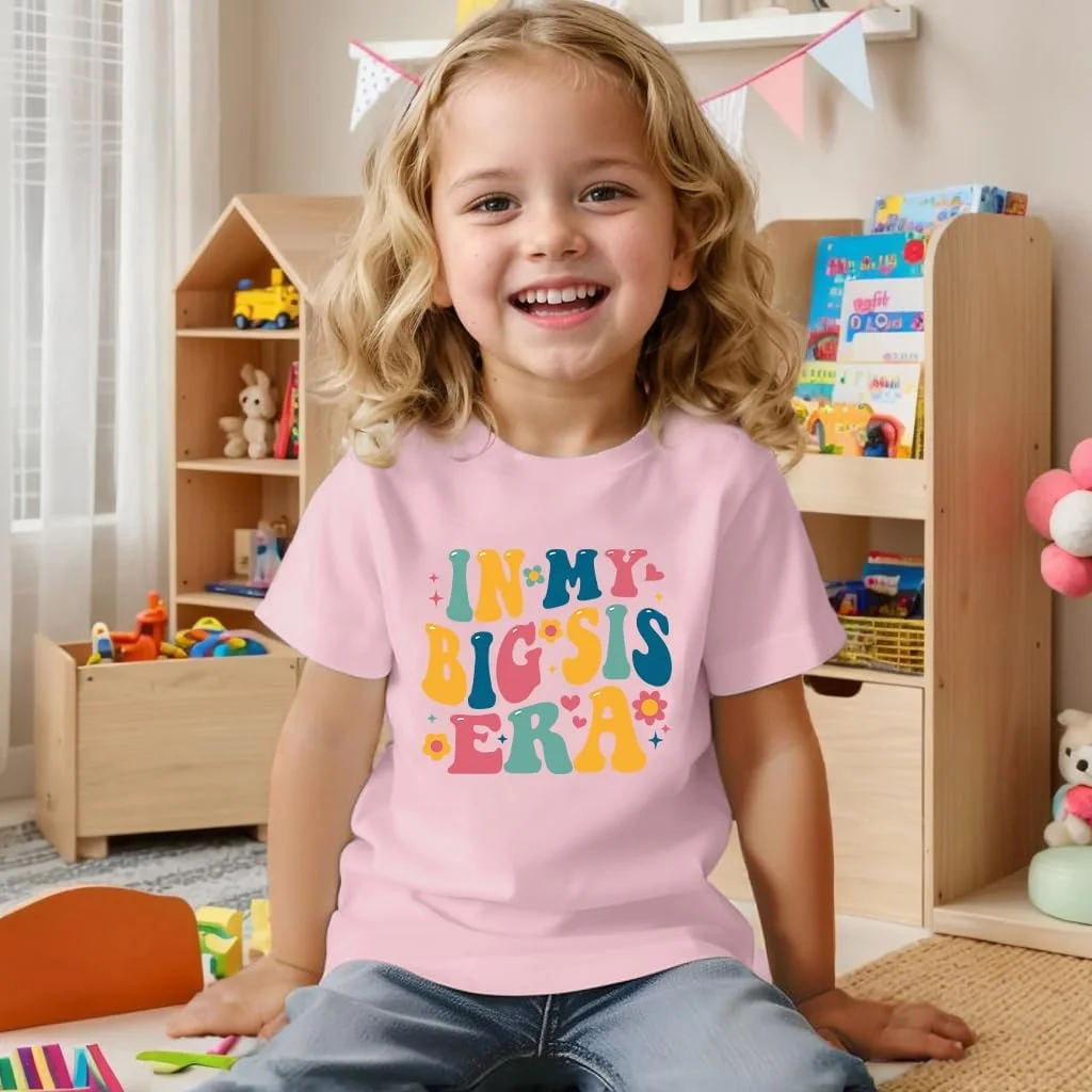تی شرت خواهر بزرگ برای کودکان با طرح گرافیکی "دوران خواهر بزرگ من"، تی شرت باحال باشگاه خواهر بزرگ، اعلامیه برای لباس های دخترانه تی شرت خواهر بزرگ برای کودکان با طرح گرافیکی "دوران خواهر بزرگ من"، تی شرت باحال باشگاه خواهر بزرگ، اعلامیه برای لباس های دخترانه