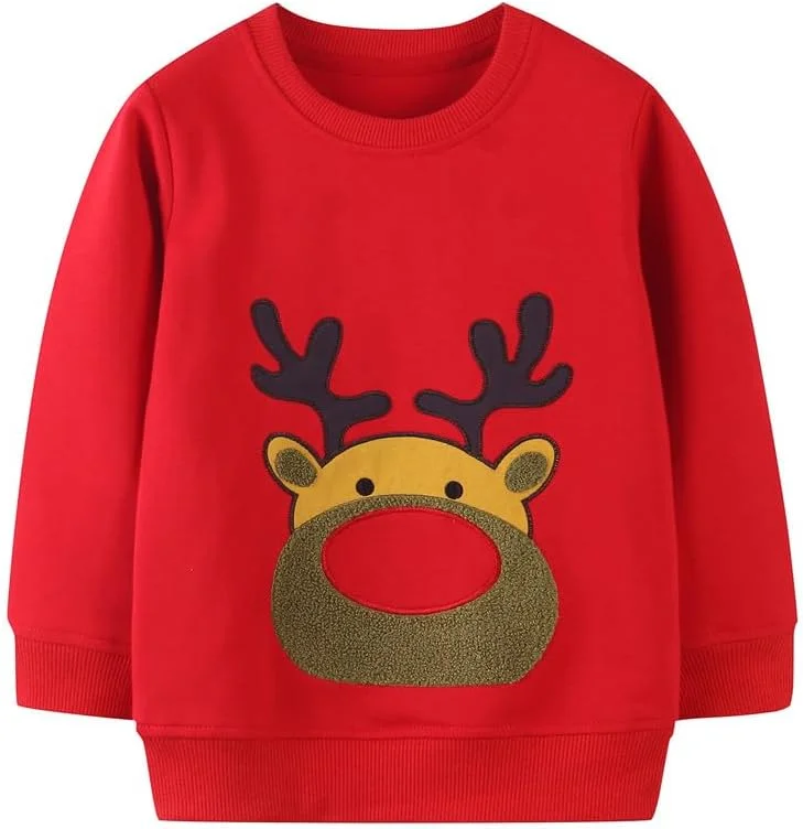 سویشرت پسرانه LitBud طرح کوسه، یقه گرد، مناسب کودکان 1 تا 7 سال