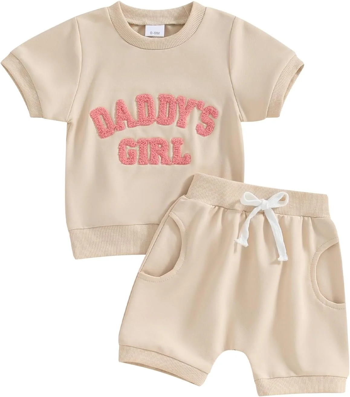 YINGISFITM لباس تابستانی نوزادی دخترانه، تی شرت آستین کوتاه و ست شلوارک، لباس های غیر رسمی و زیبا