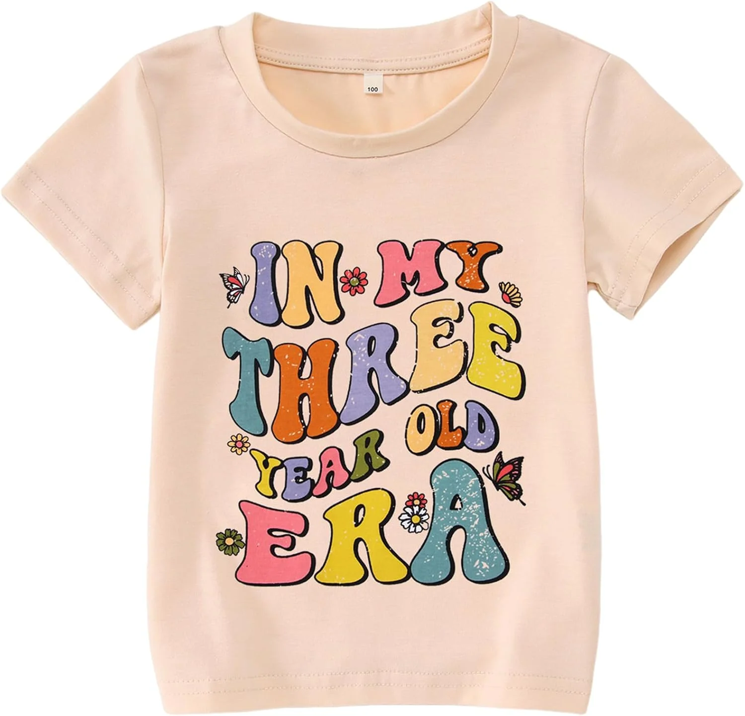 تی‌شرت تولد یک سالگی دخترانه BOUTIKOME، لباس مهمانی آستین کوتاه