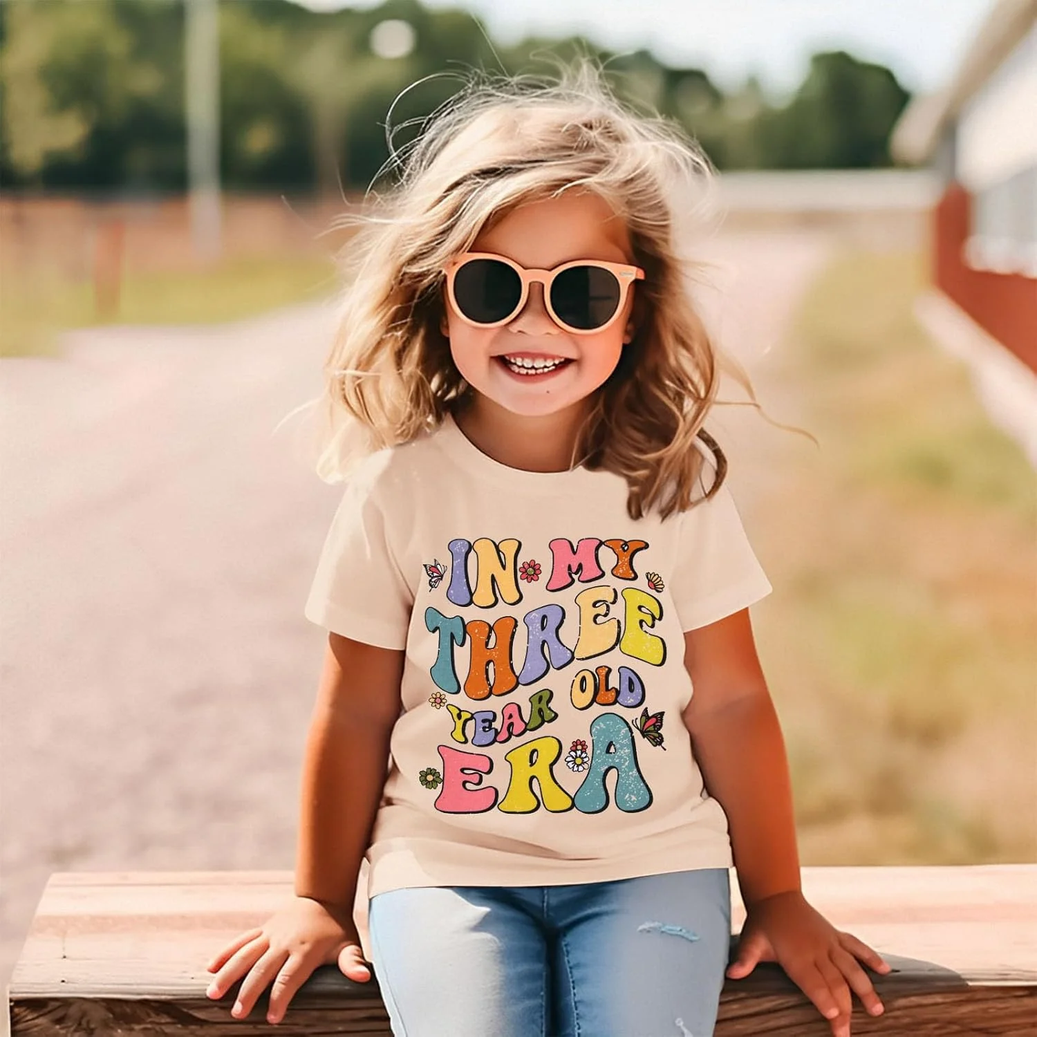 تی‌شرت تولد یک سالگی دخترانه BOUTIKOME، لباس مهمانی آستین کوتاه