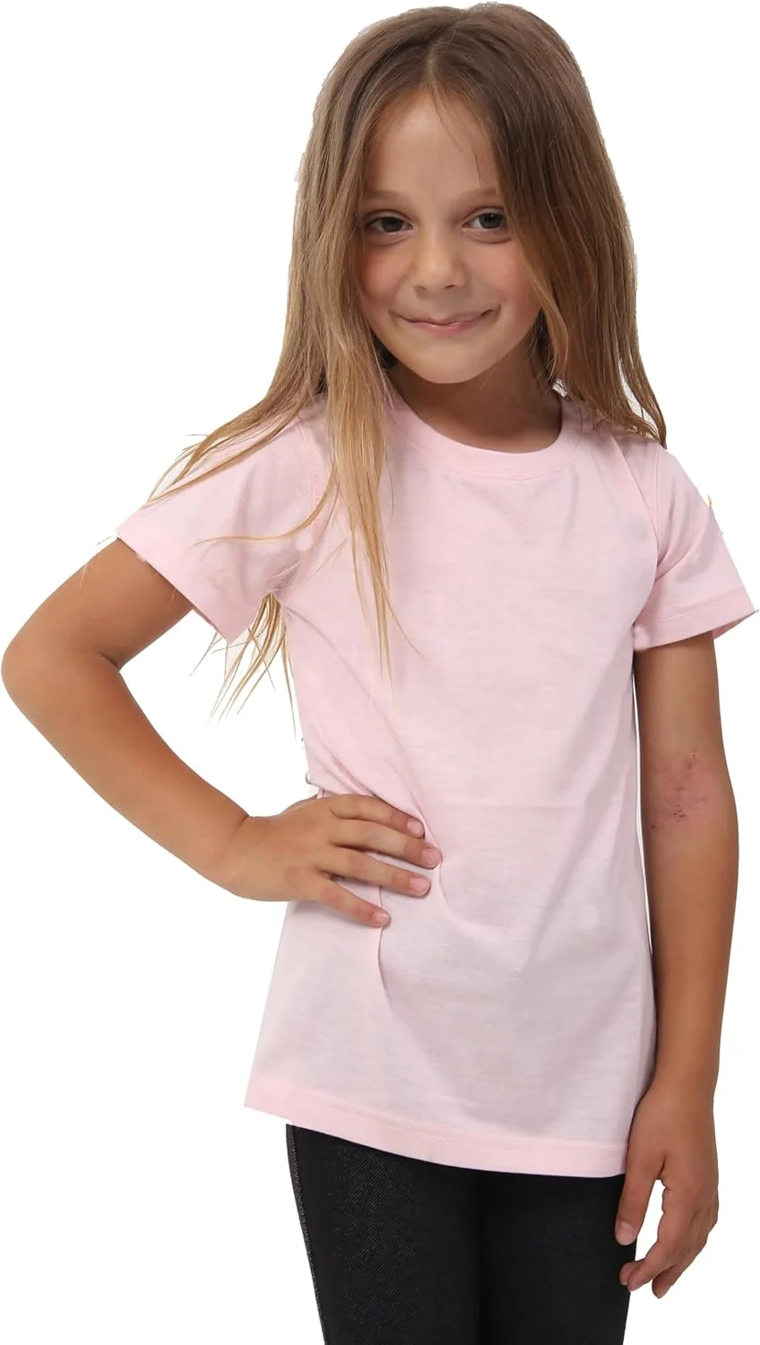 تی‌شرت آستین کوتاه ساده یقه گرد پسرانه و دخترانه مناسب استفاده روزمره و مدرسه سایزهای 3 تا 14 سال