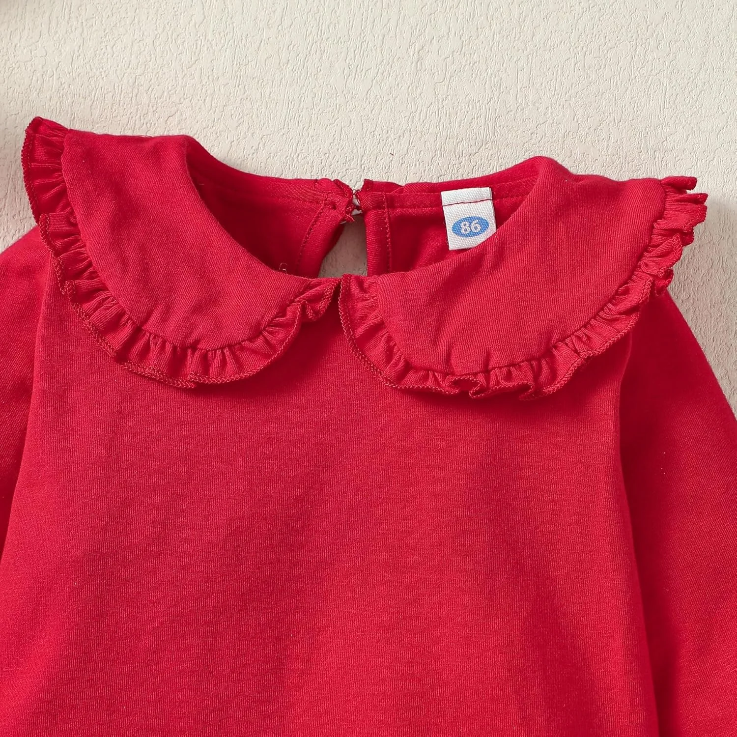 بلوز آستین بلند دخترانه Magic Park مناسب برای دختران 12 ماهه تا 14 ساله، تی شرت چین دار، تیشرت رنگ ثابت، تاپ های غیر رسمی مناسب تعطیلات و زمستان