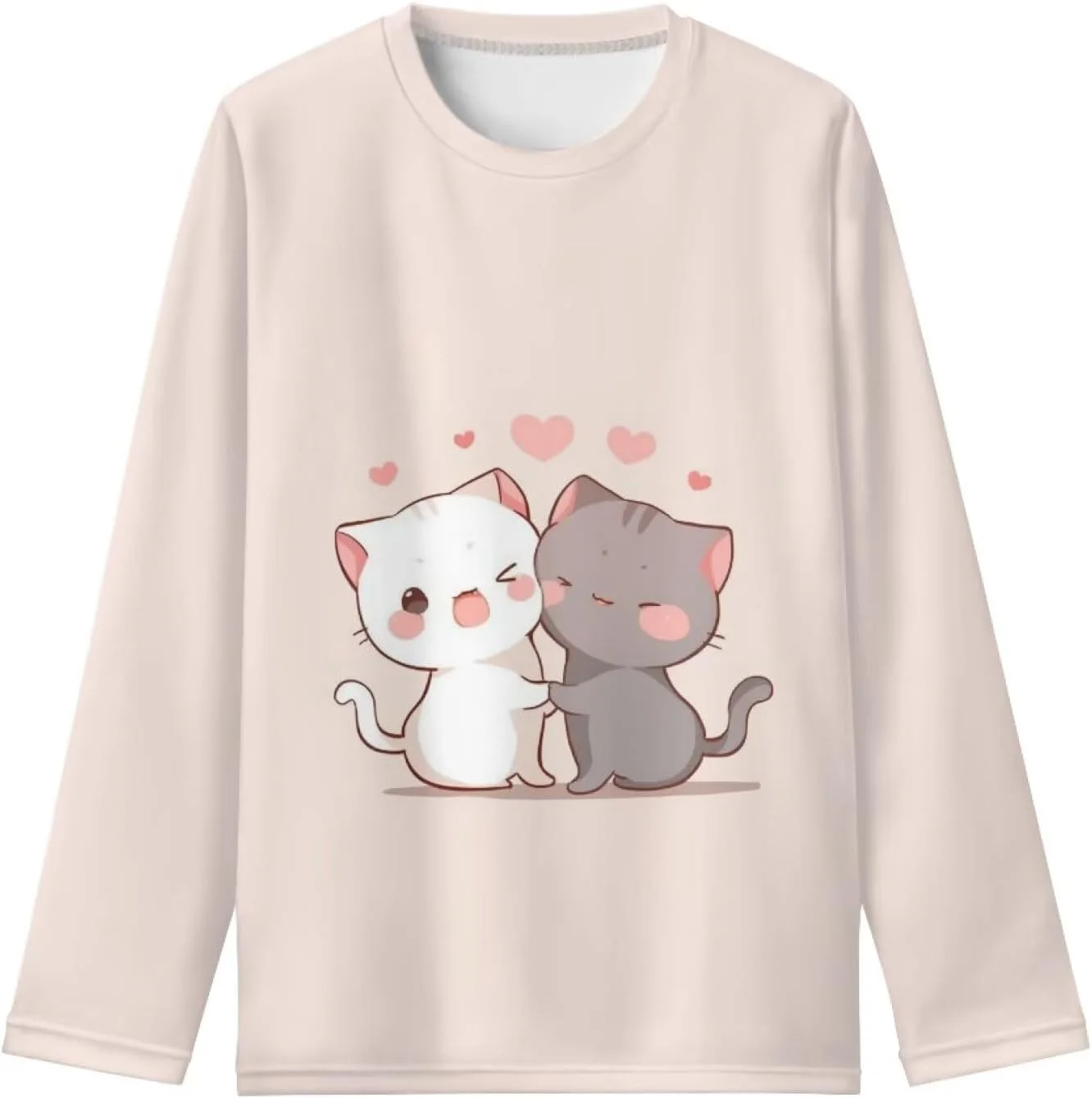 تی شرت آستین بلند دخترانه، یقه گرد، نرم و راحت، مناسب برای دختران 3 تا 16 سال