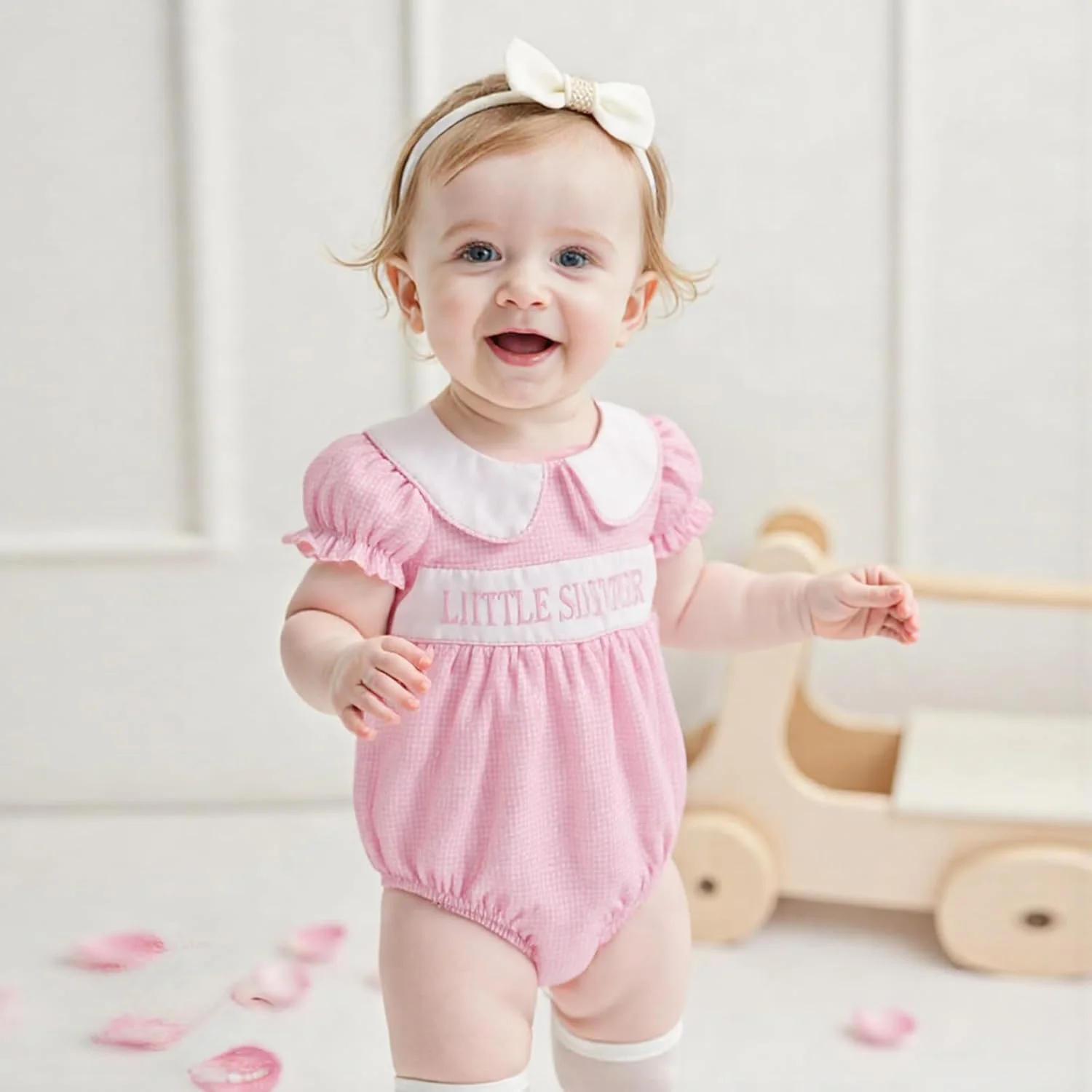 ست لباس خواهر بزرگتر و خواهر کوچکتر، رامپر آستین کوتاه نوزادی و تیشرت و پیراهن دخترانه مناسب فصل تابستان